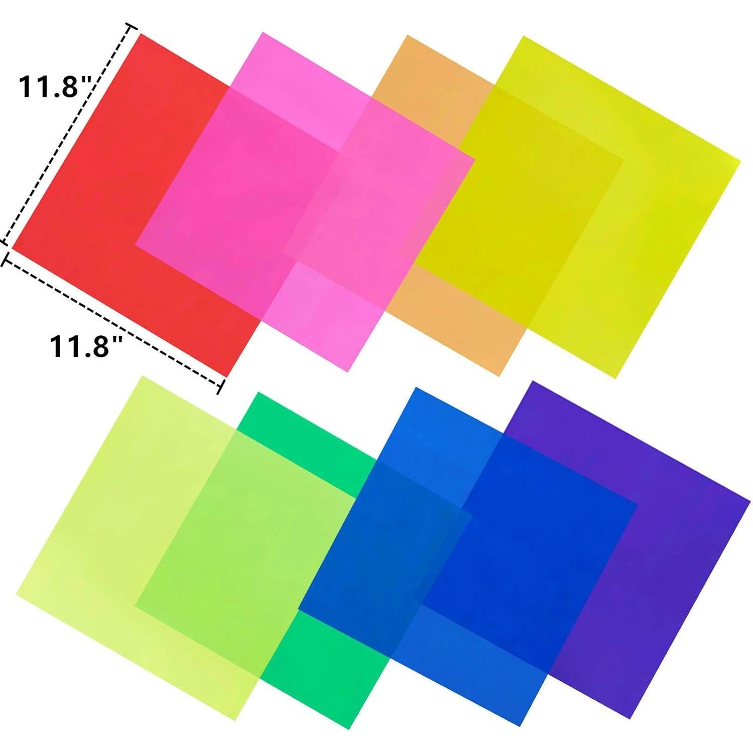 Kit de Filtros de Gel de Color BANLTRE 8 Piezas 30x30cm