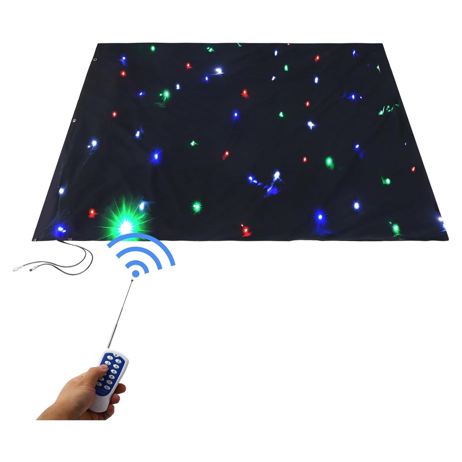 Cortina de Estrellas LED ZeStarDair 4x3m Multicolor con Control Remoto