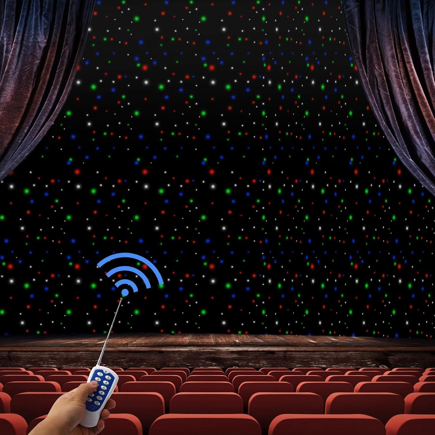 Cortina de Estrellas LED ZeStarDair 4x3m Multicolor con Control Remoto