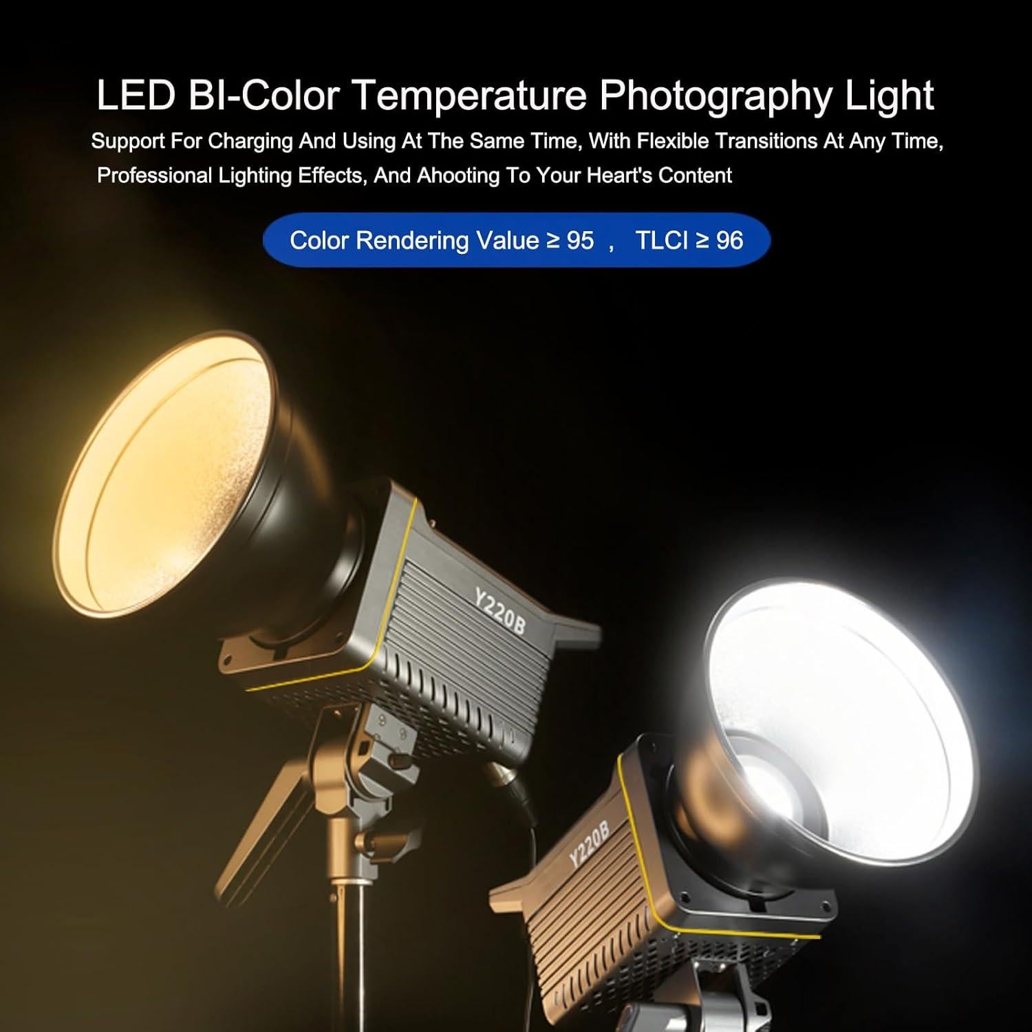 Luz de Video LED Bi-Color 220W JatureClets JC-220W