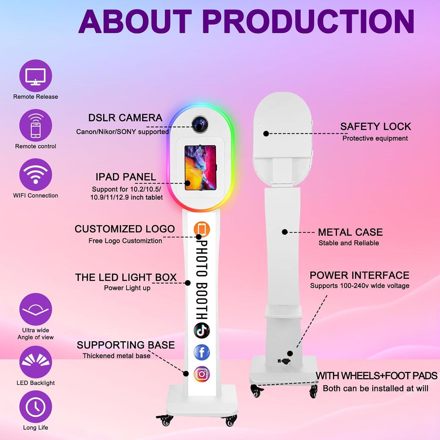 Cabina de Fotos ZLPOWER para iPad y Cámara - Alquiler Bodas