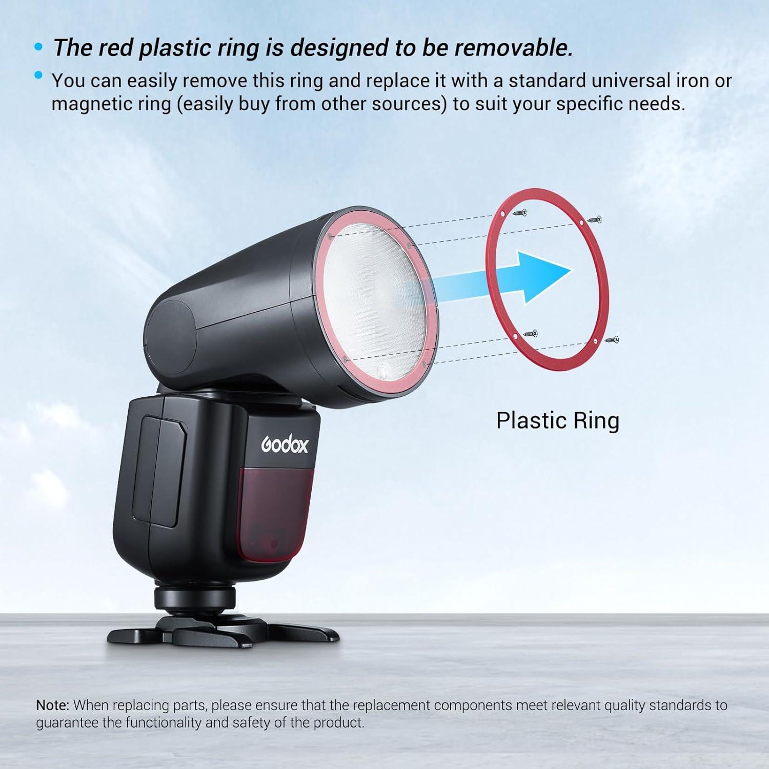 Flash Godox V1-NU para Nikon, TTL 2.4G, 480 Disparos