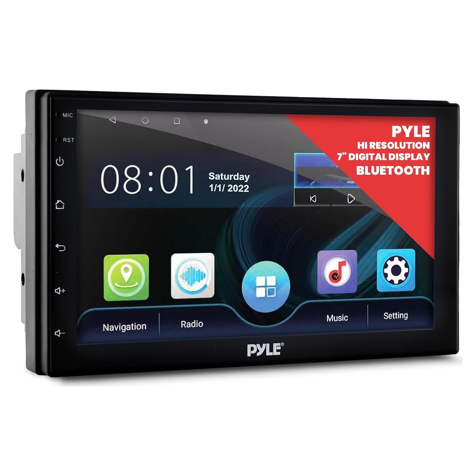 Receptor Estéreo Pyle Double DIN 7" HD Bluetooth GPS