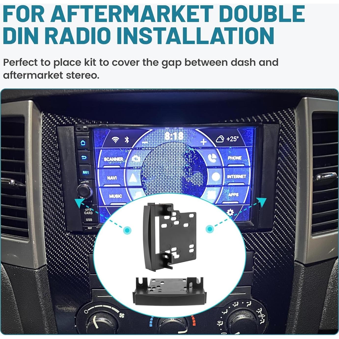 Kit de Instalación Radio Doble DIN NuIth para Chrysler/Dodge/Jeep