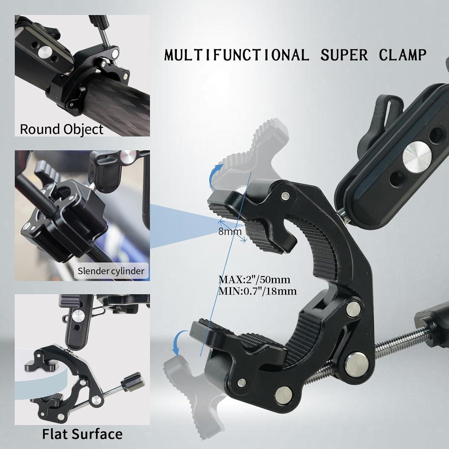 Soporte de cámara FIFIELD con doble abrazadera y brazo mágico