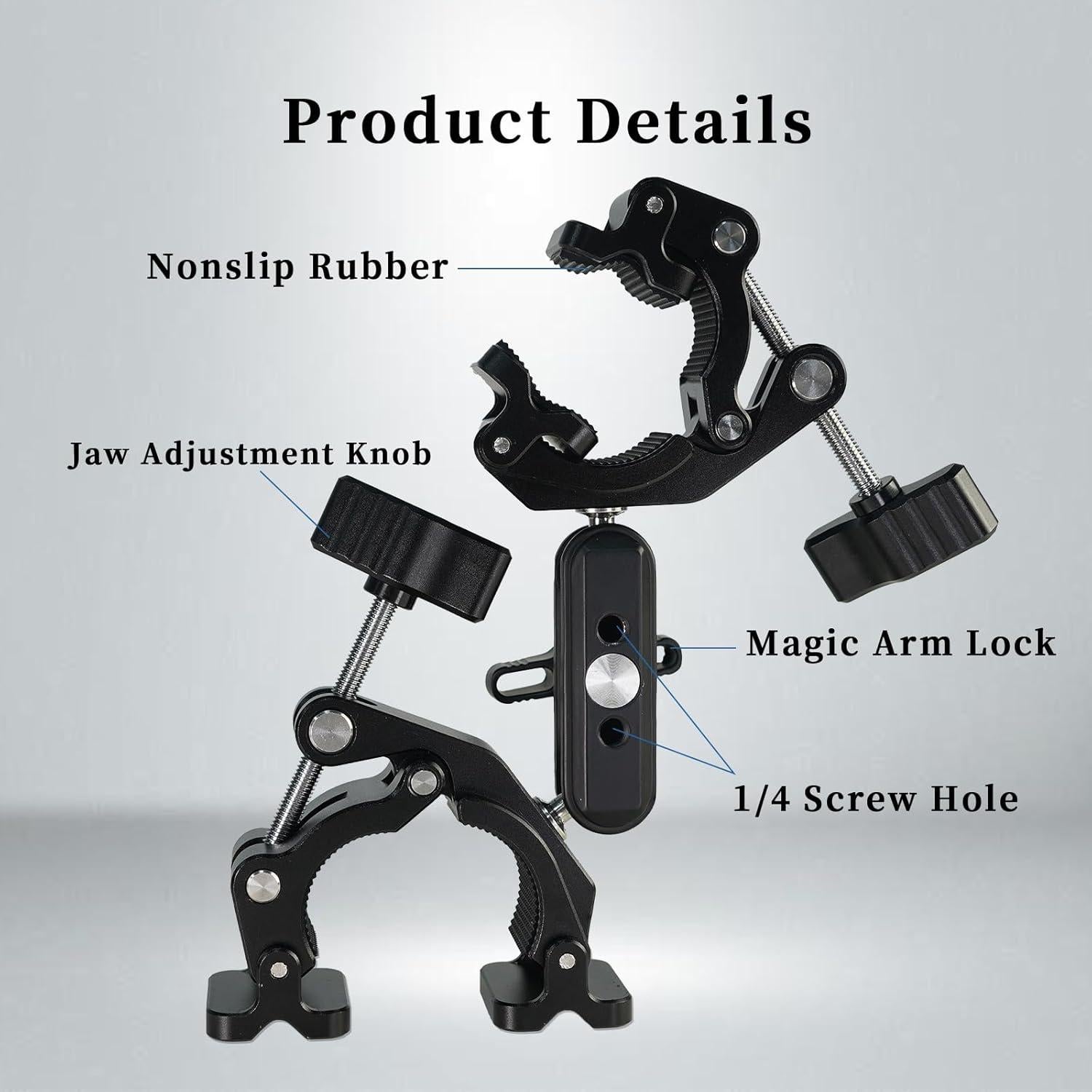 Soporte de cámara FIFIELD con doble abrazadera y brazo mágico