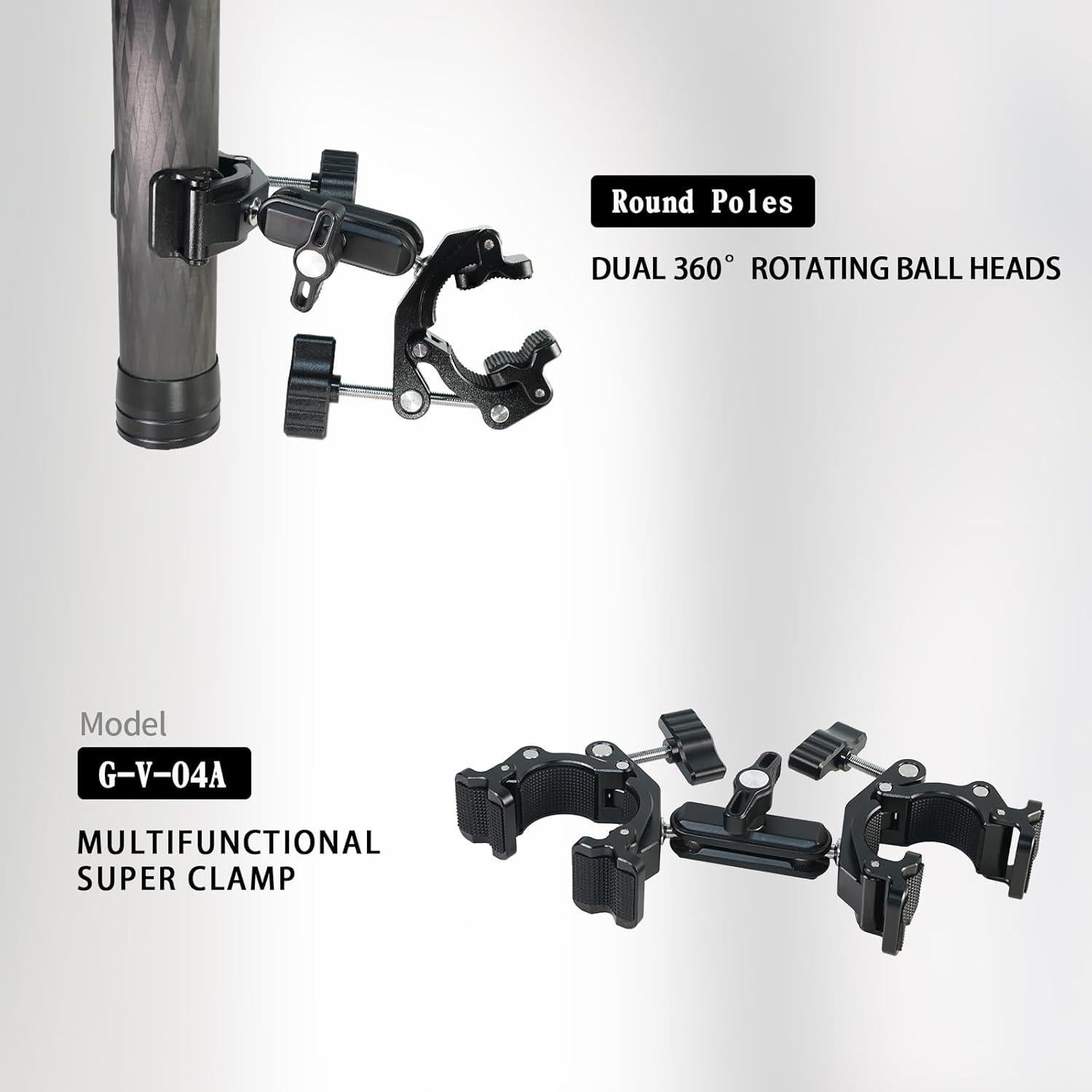 Soporte de cámara FIFIELD con doble abrazadera y brazo mágico