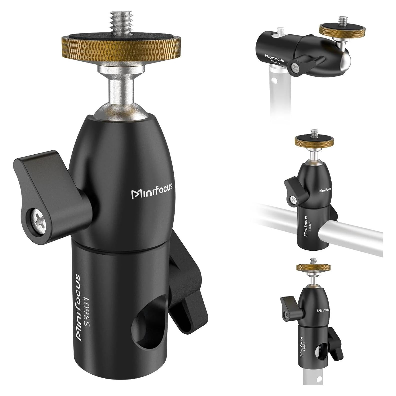 Adaptador de Montaje Minifocus 16mm con Cabezal de Bola Mini