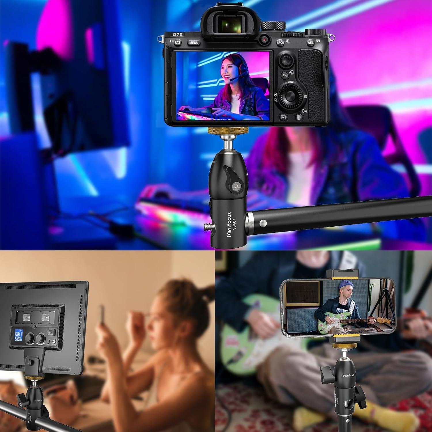 Adaptador de Montaje Minifocus 16mm con Cabezal de Bola Mini