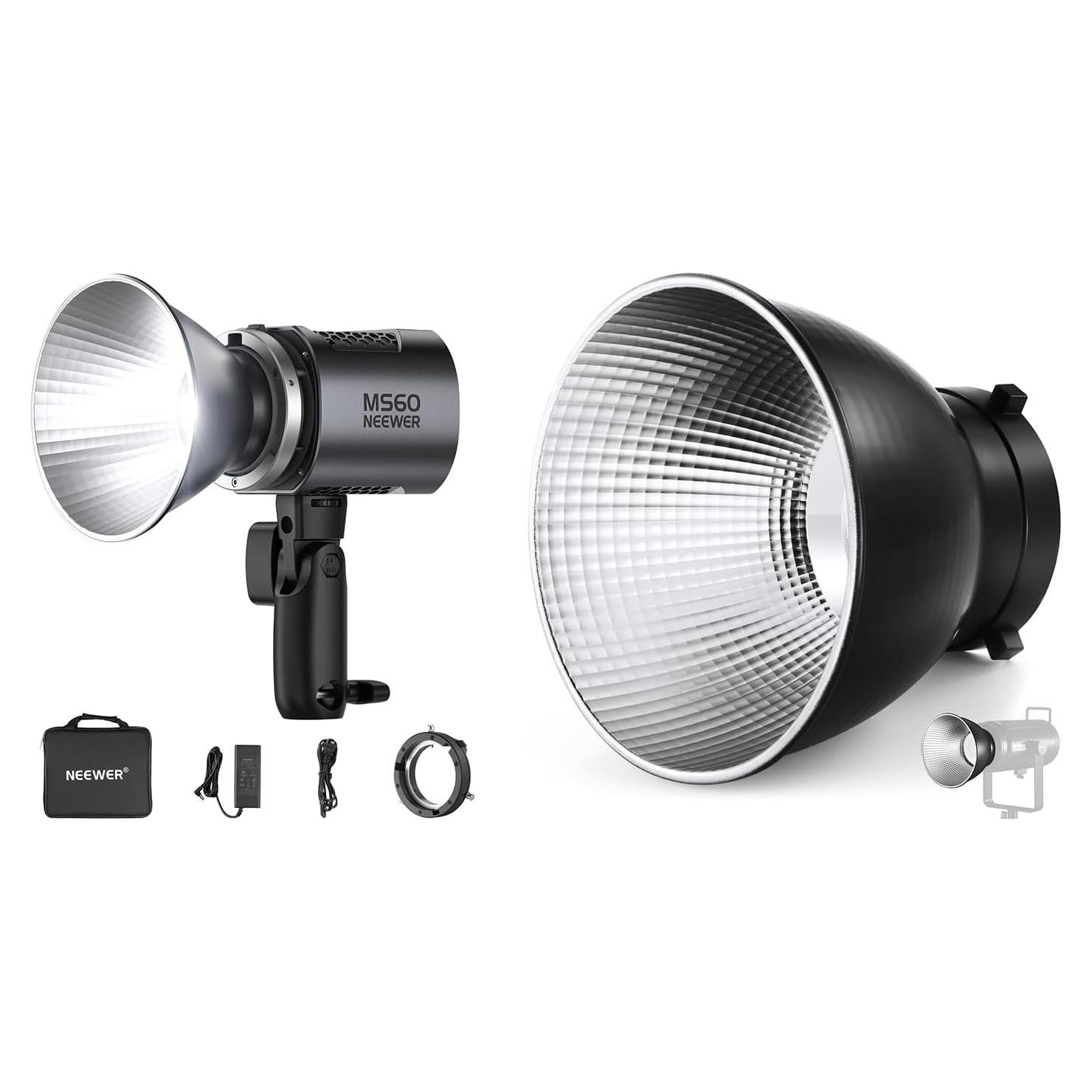 Luz de Video LED NEEWER MS60 65W 5600K Control Inalámbrico