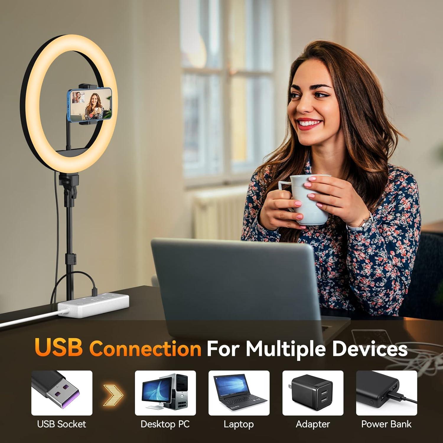 Anillo de Luz LED 30 cm TODI con Trípode Ajustable 160 cm