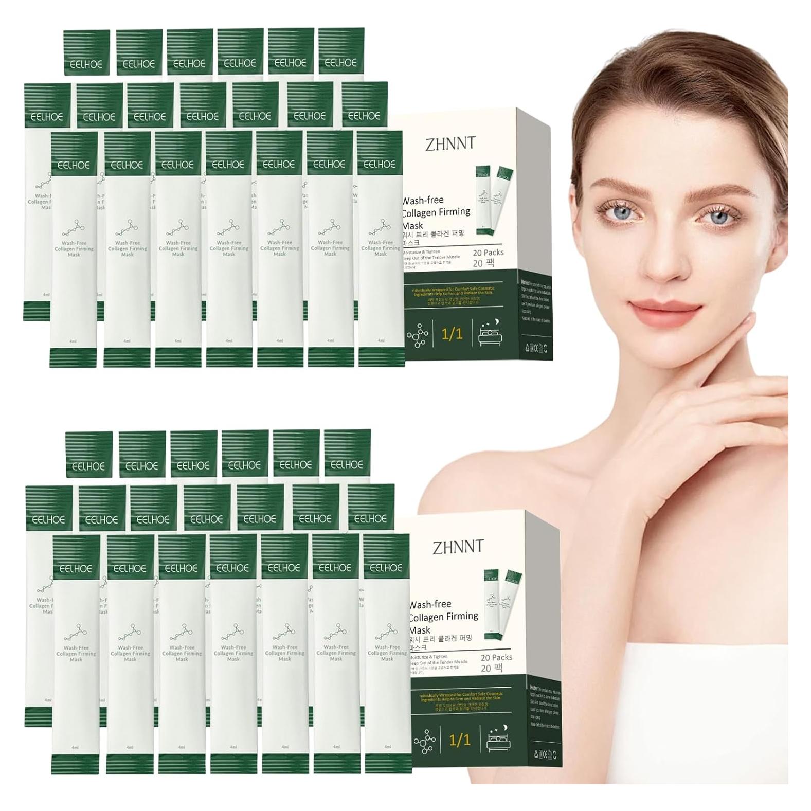 Mascarillas Faciales YAAHEO 40 Piezas Colágeno Hidratantes