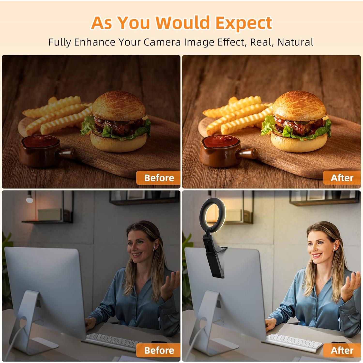 Anillo de Luz Evershop 12.7 cm LED Portátil para Videoconferencias