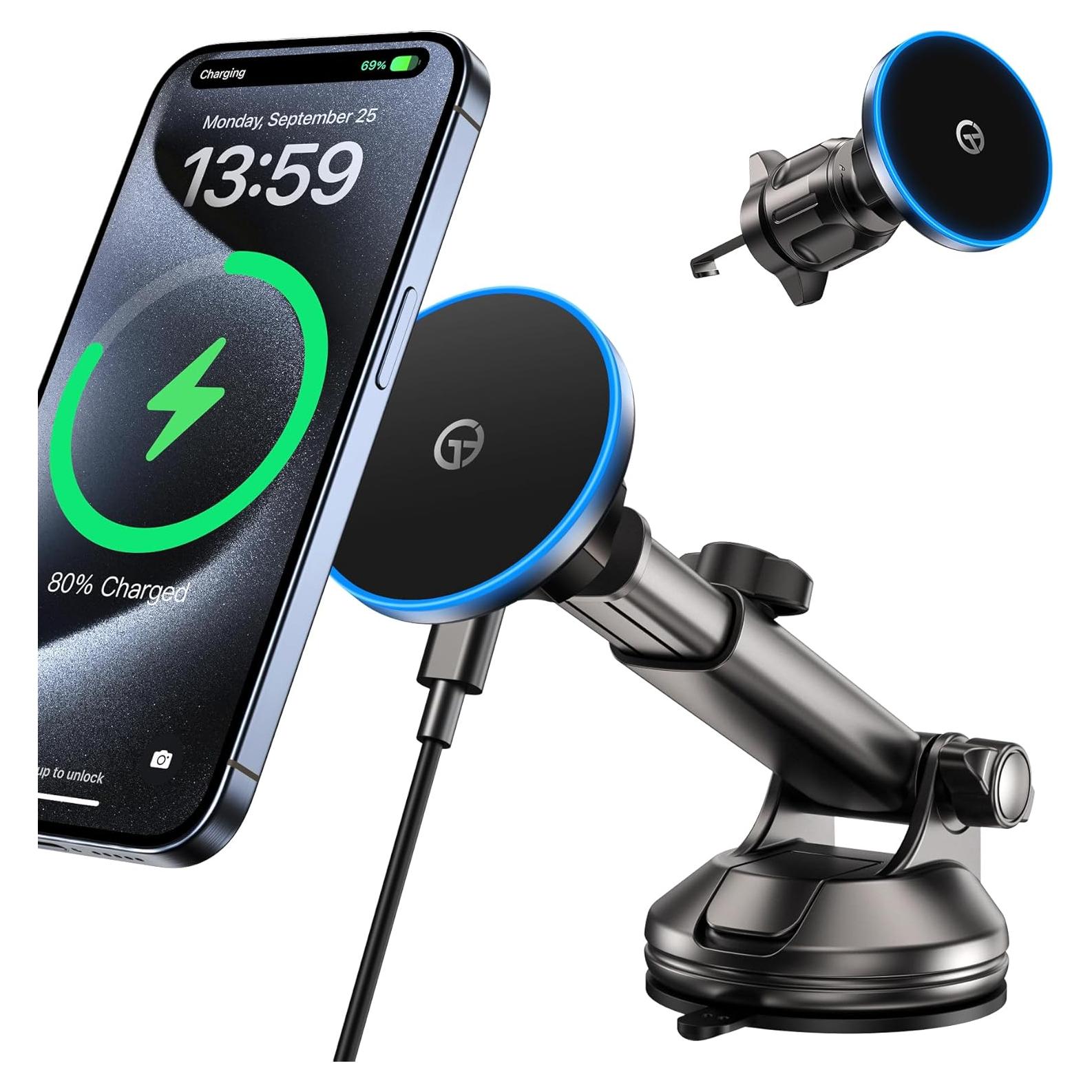 Cargador de Coche MagSafe Shenzhen T208-F Inalámbrico 357g