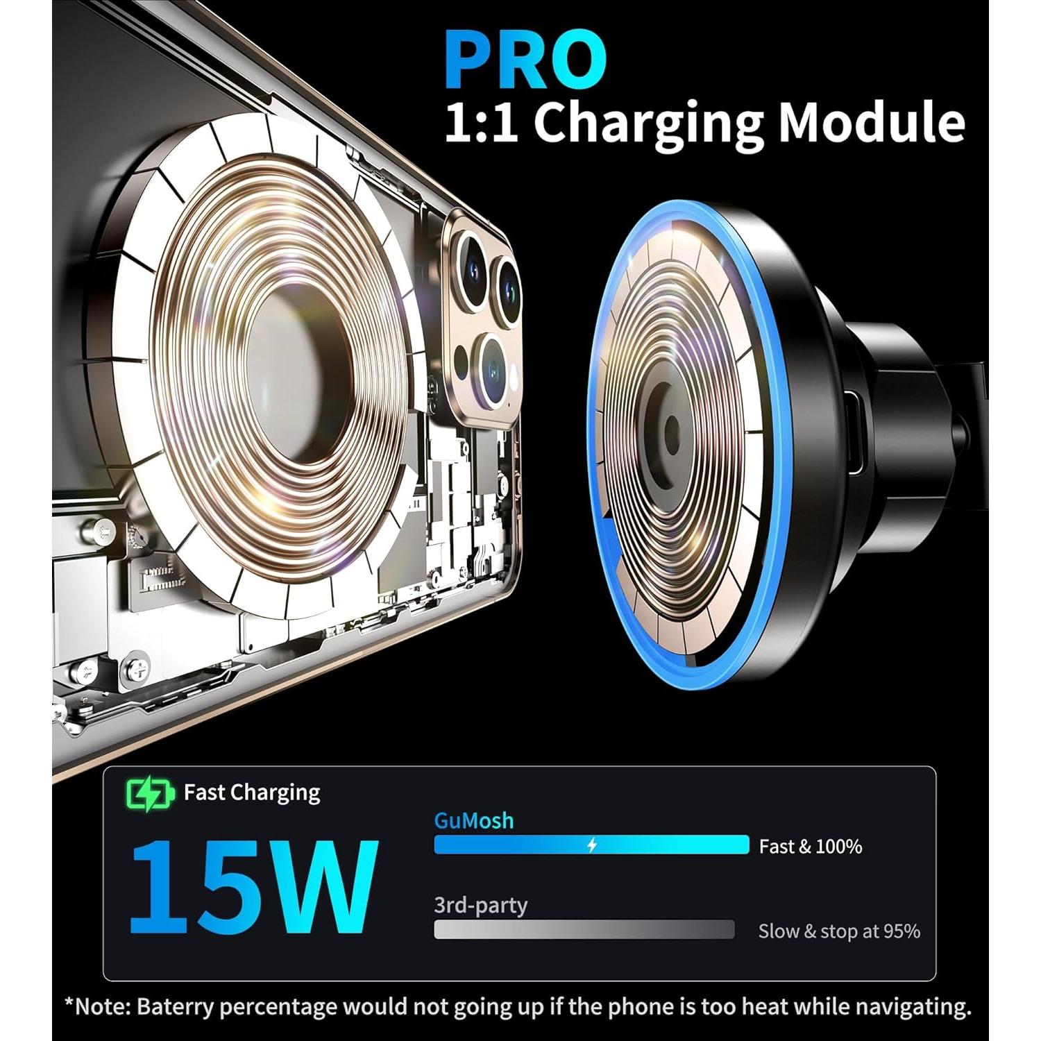 Cargador de Coche MagSafe Shenzhen T208-F Inalámbrico 357g