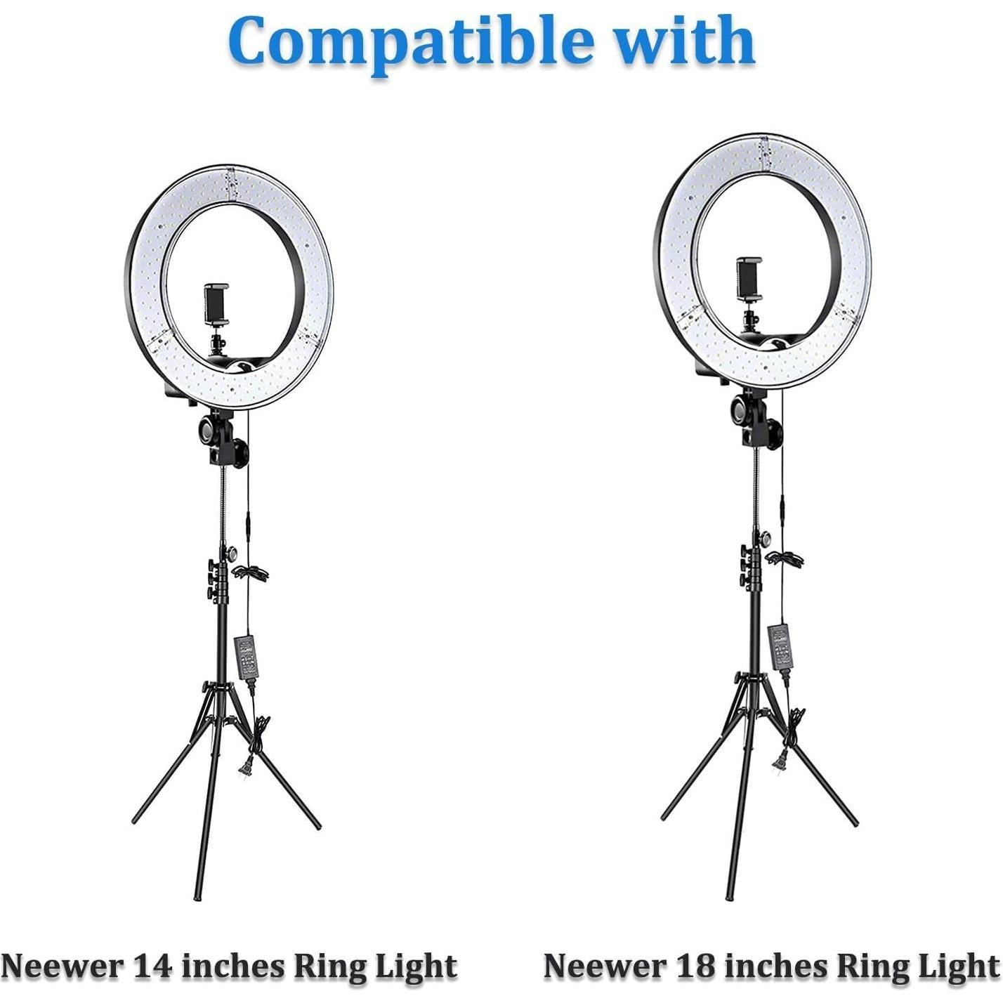 15V Power Cord Compatible with Neewer Photo Studio Ring Light NW-150480D2 Power Supply Adapter Compatible with Neewer 14 inches and 18 inches Ring Light