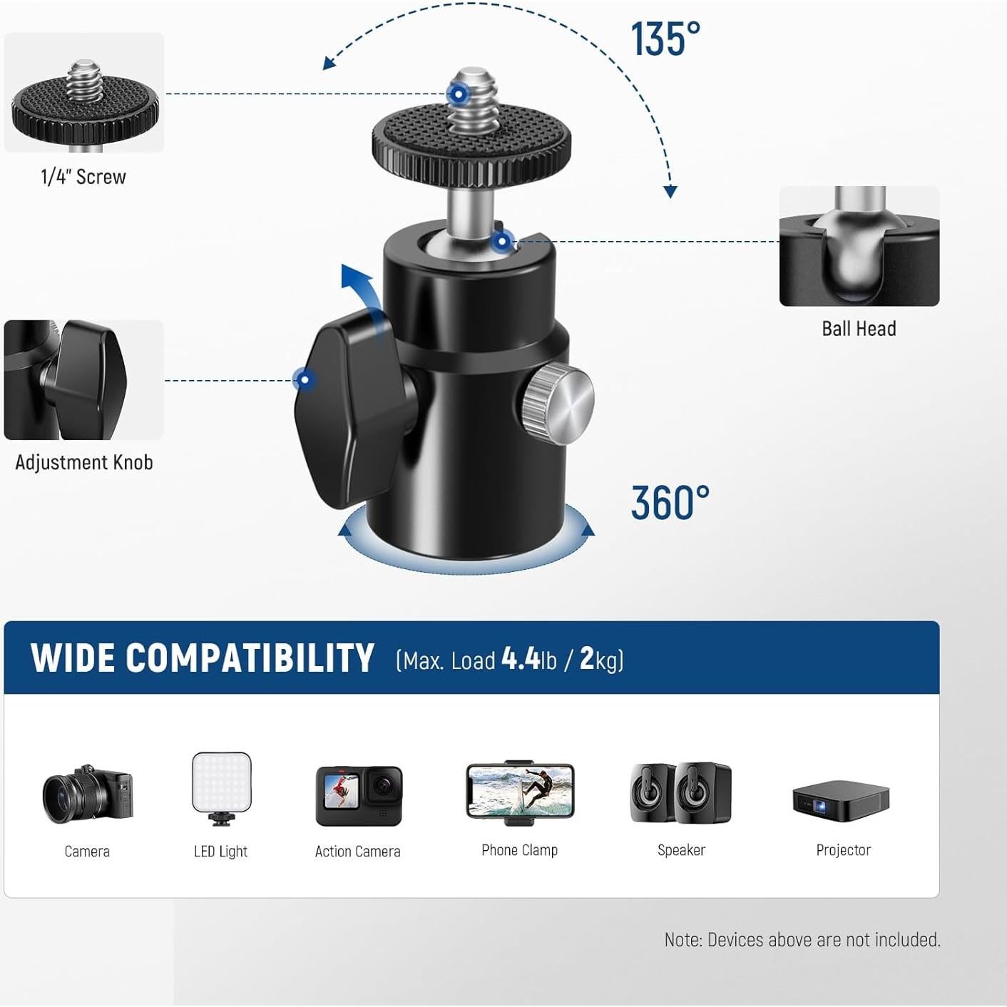 Soporte de Montaje en Pared y Techo NEEWER Tipo T 2kg