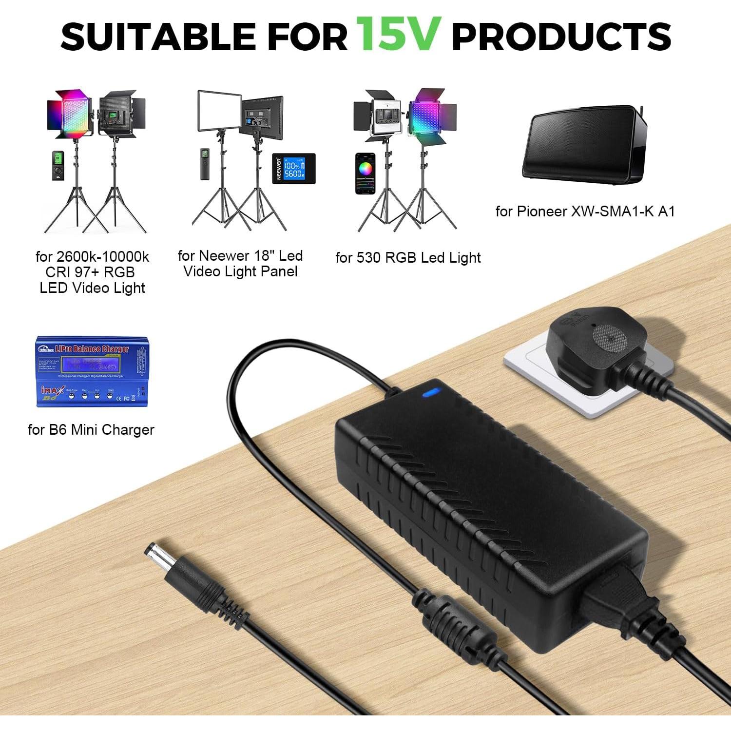 Adaptador de Alimentación 15V 4A LeTaoXing para Neewer