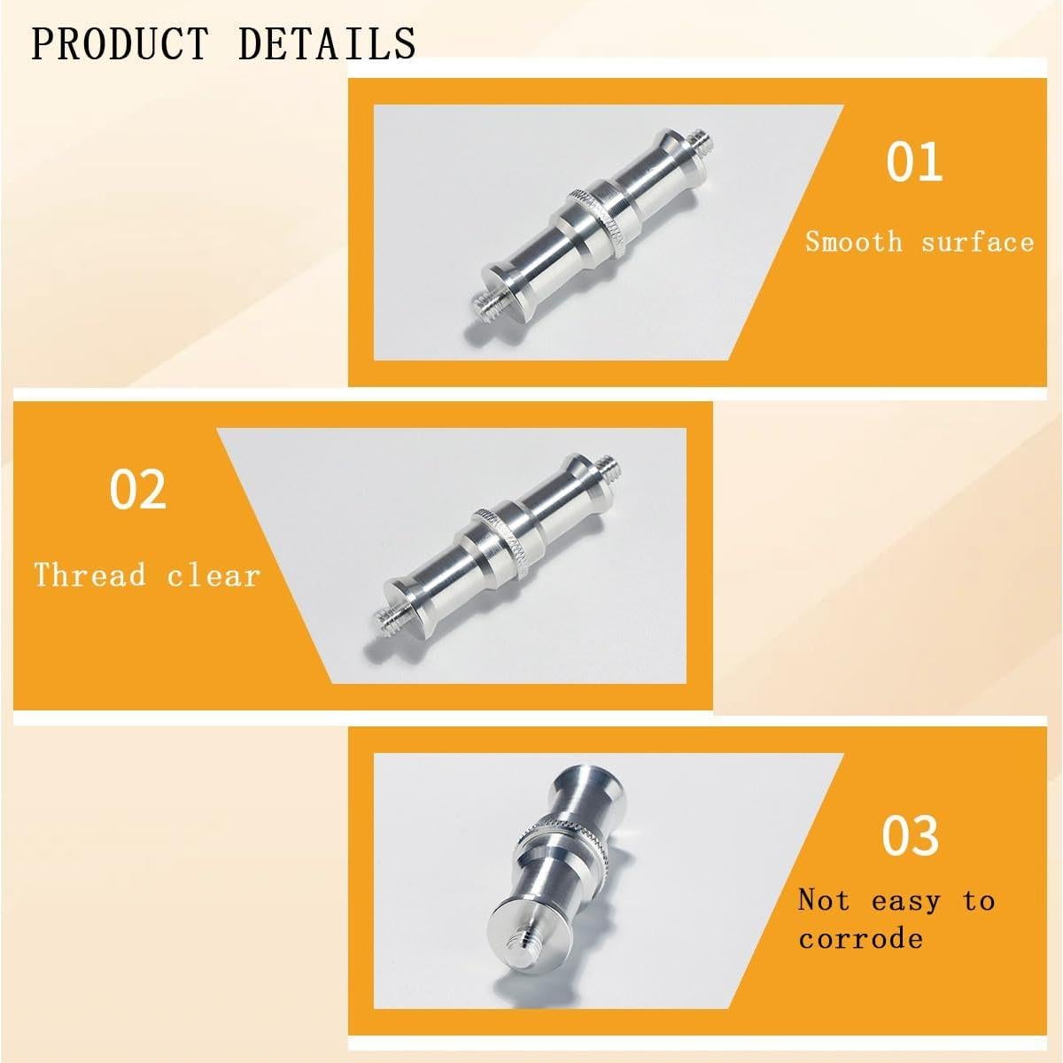 Adaptador Tornillo Macho 1/4 a 3/8 KuuGuu 70mm Aluminio