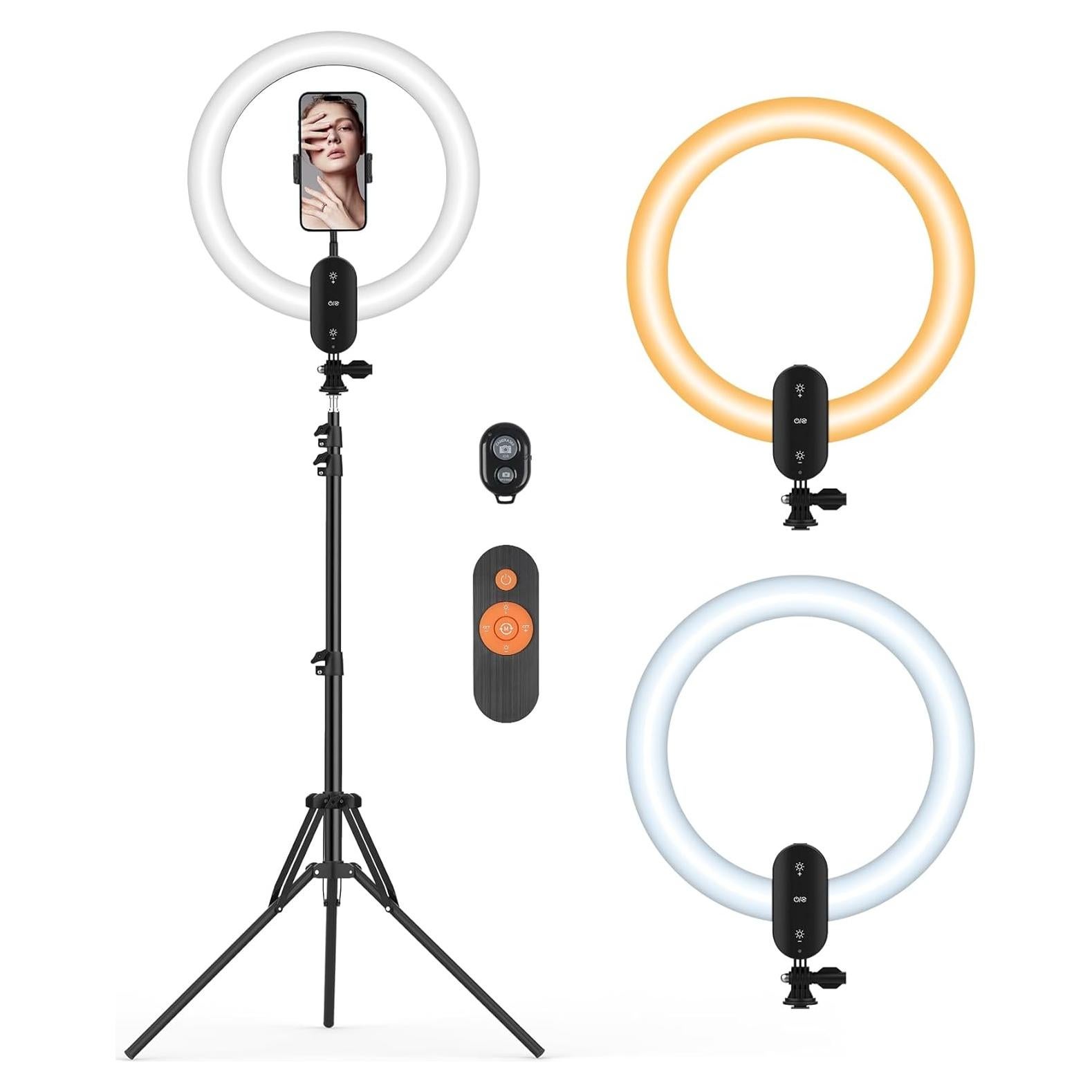 Anillo de Luz LED 30 cm Kmasic con Trípode 160 cm y Control Remoto