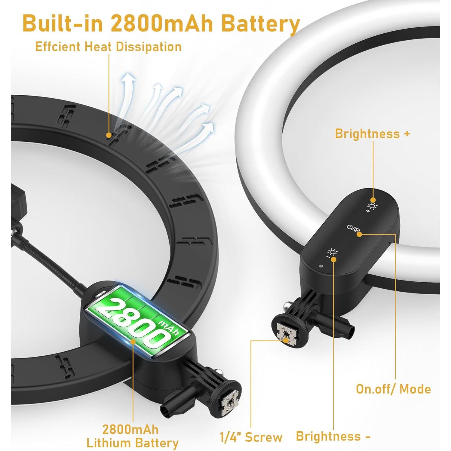 Anillo de Luz LED 30 cm Kmasic con Trípode 160 cm y Control Remoto