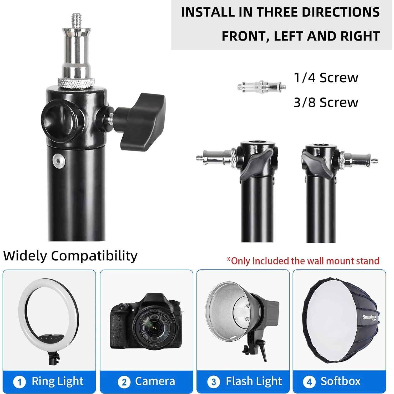 Soporte de Pared Ajustable LTRINGYS para Luz de Anillo 130cm