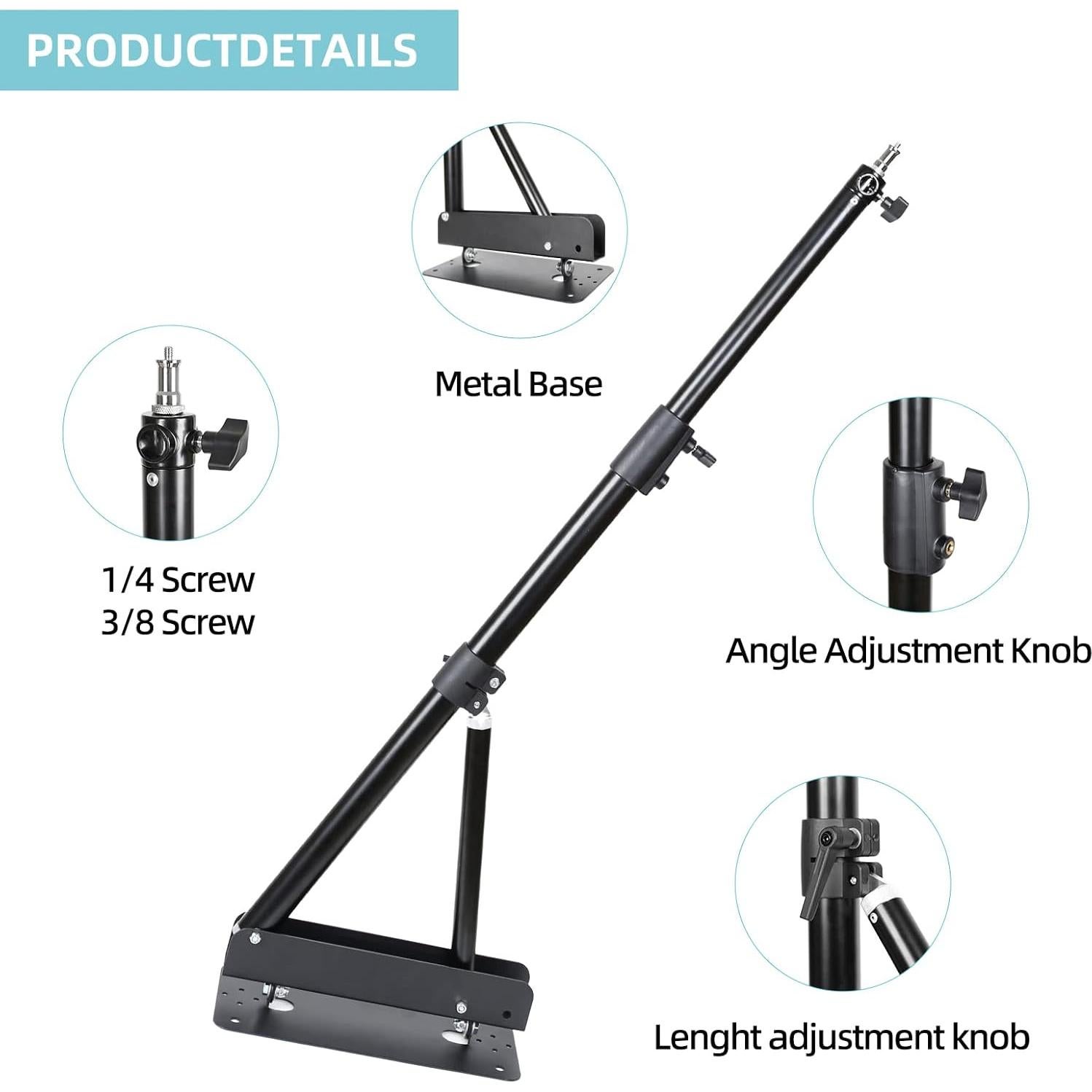 Soporte de Pared Ajustable LTRINGYS para Luz de Anillo 130cm