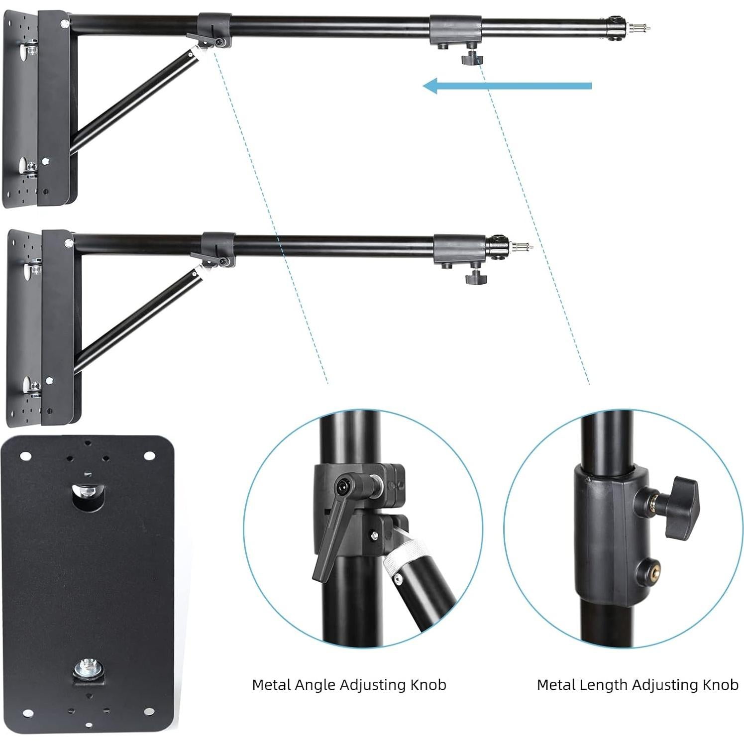 Soporte de Pared Ajustable LTRINGYS para Luz de Anillo 130cm