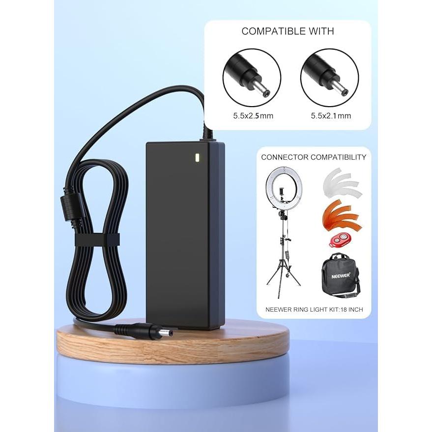 Cable de Alimentación 15V 5A para Luz de Anillo Neewer 14/18"