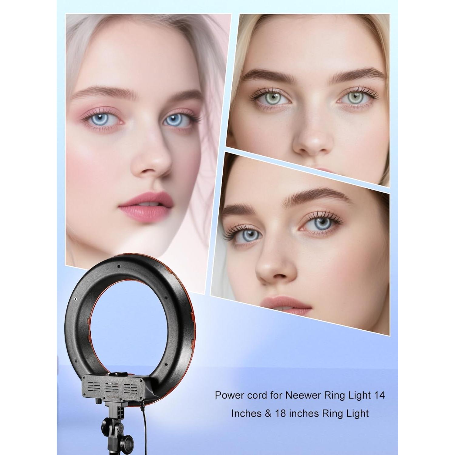 Cable de Alimentación 15V 5A para Luz de Anillo Neewer 14/18"