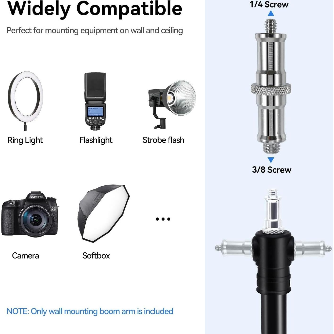 Soporte de Pared Takerers LS03 1.1m para Luz de Fotografía