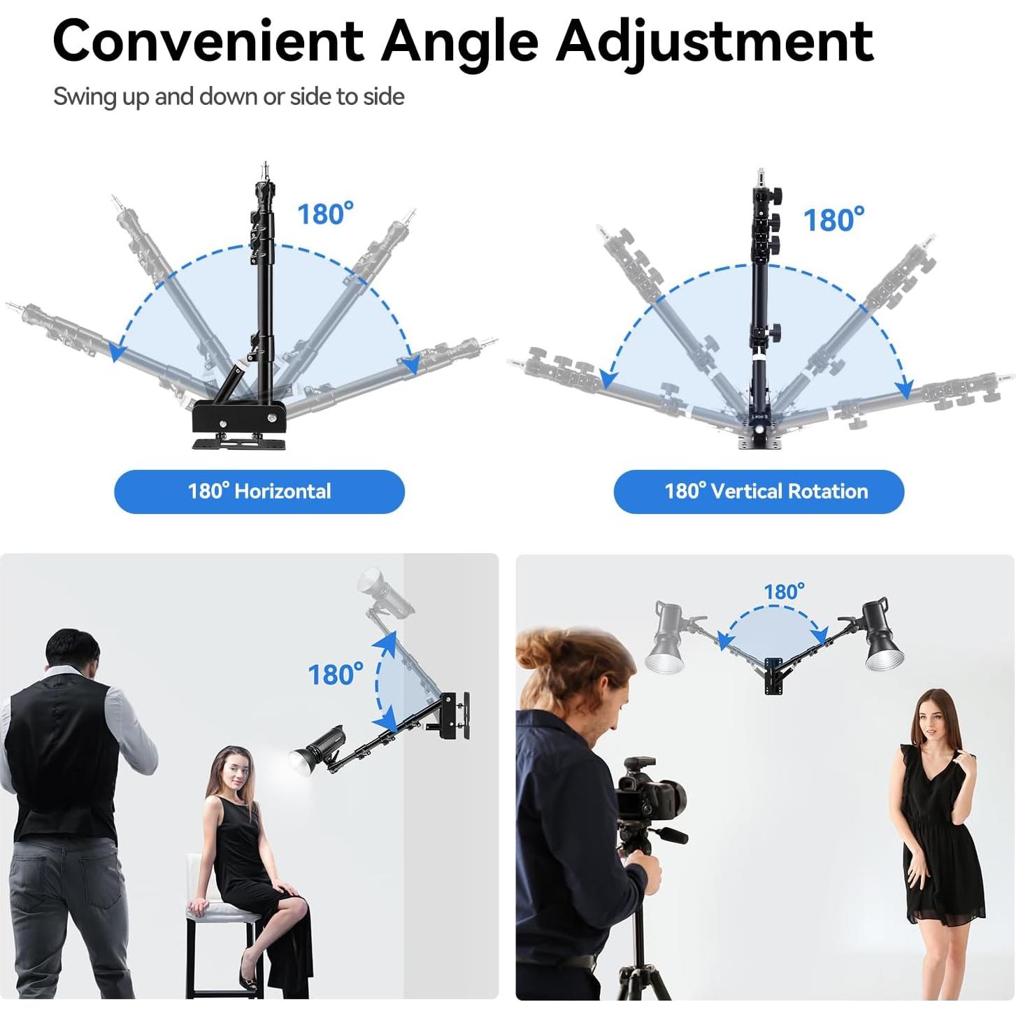 Soporte de Pared Takerers LS03 1.1m para Luz de Fotografía