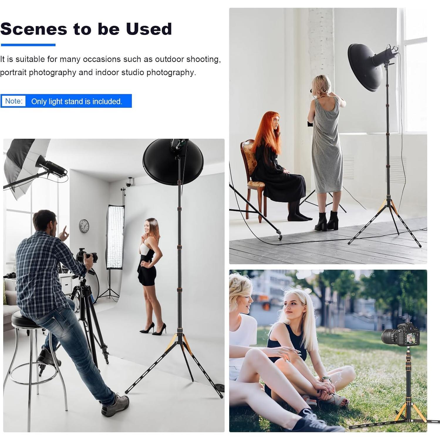 Soporte de Luz de Viaje Extensible Soonpho 2.2m con Bolsa