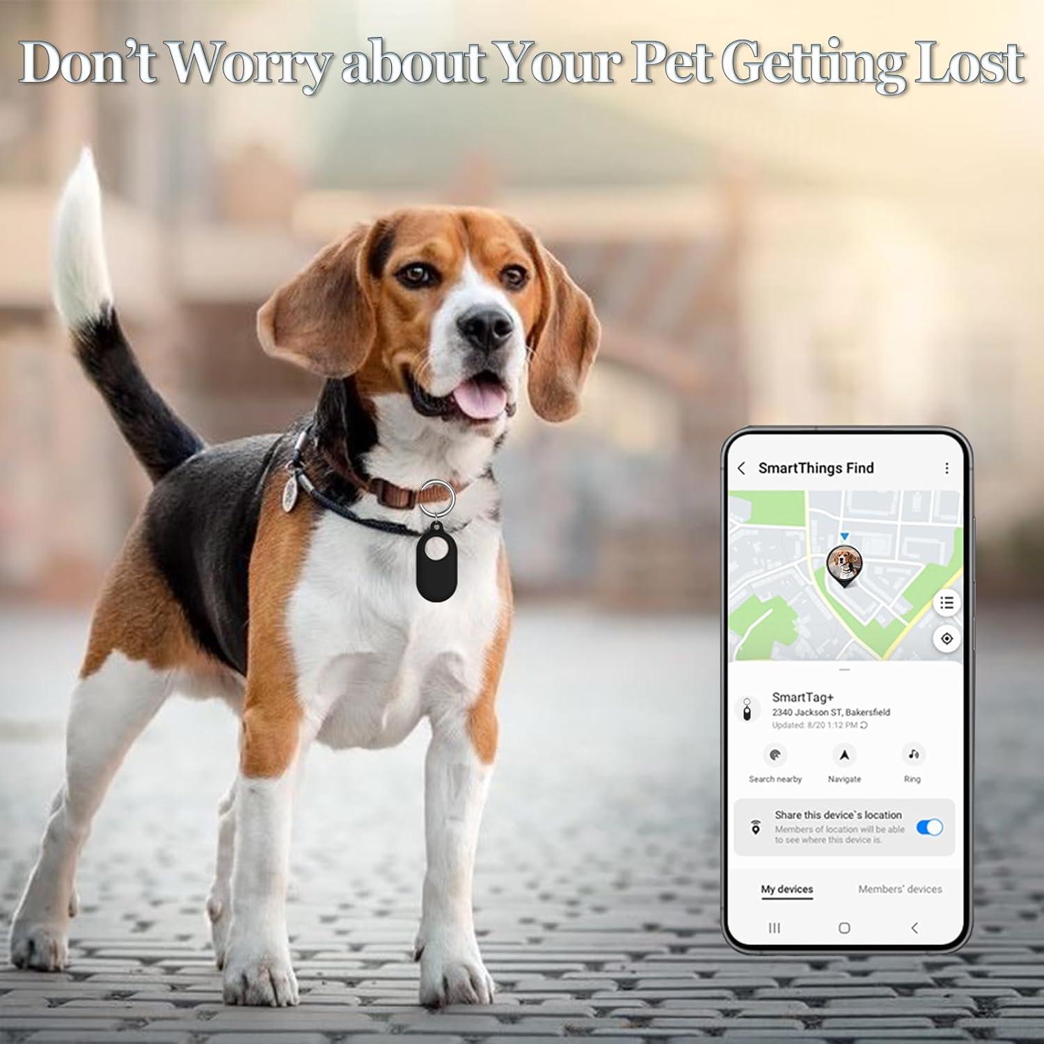 Funda Protectora de Silicona Tyanuzz para Samsung Smart Tag 2 - 2 Paquete Negro