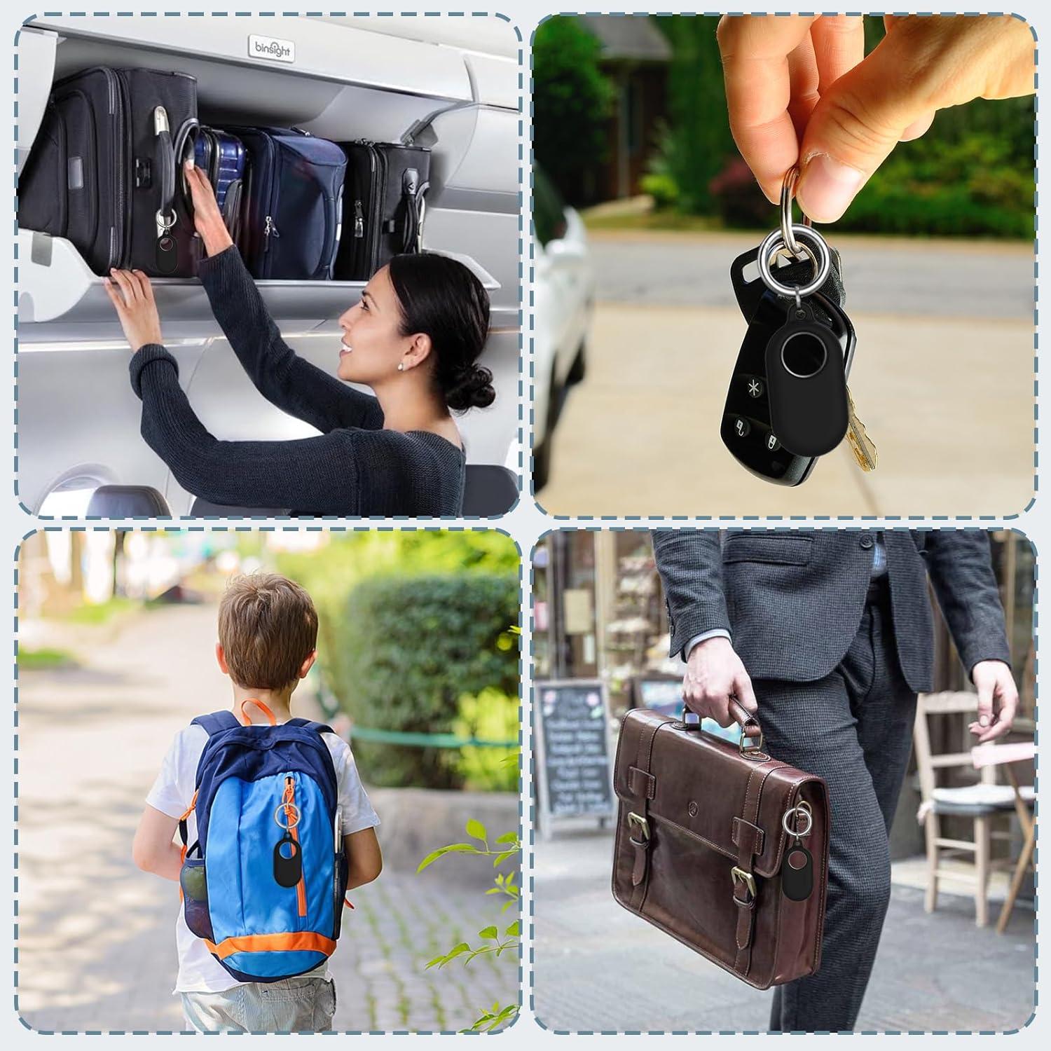 Funda Protectora de Silicona Tyanuzz para Samsung Smart Tag 2 - 2 Paquete Negro