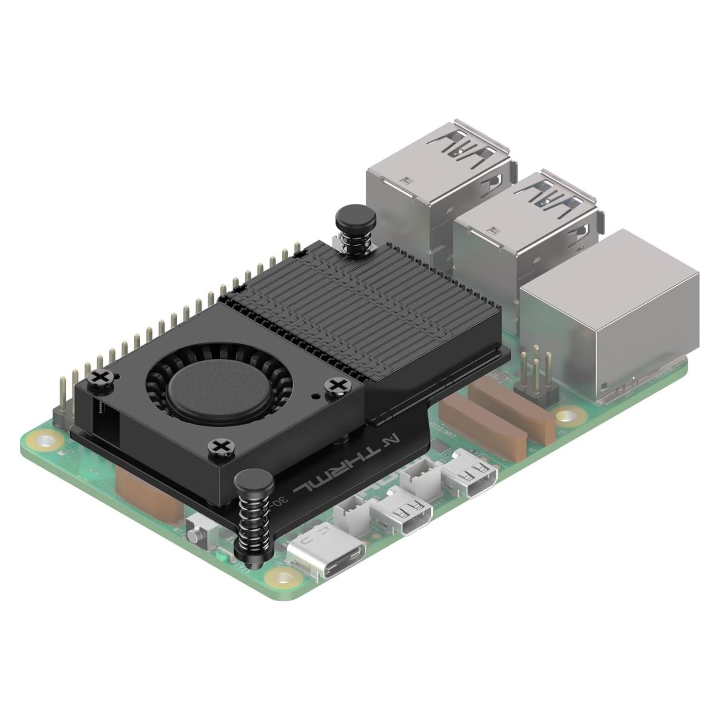 Enfriador Activo Argon para Raspberry Pi 5 - Disipador y Ventilador PWM 30mm