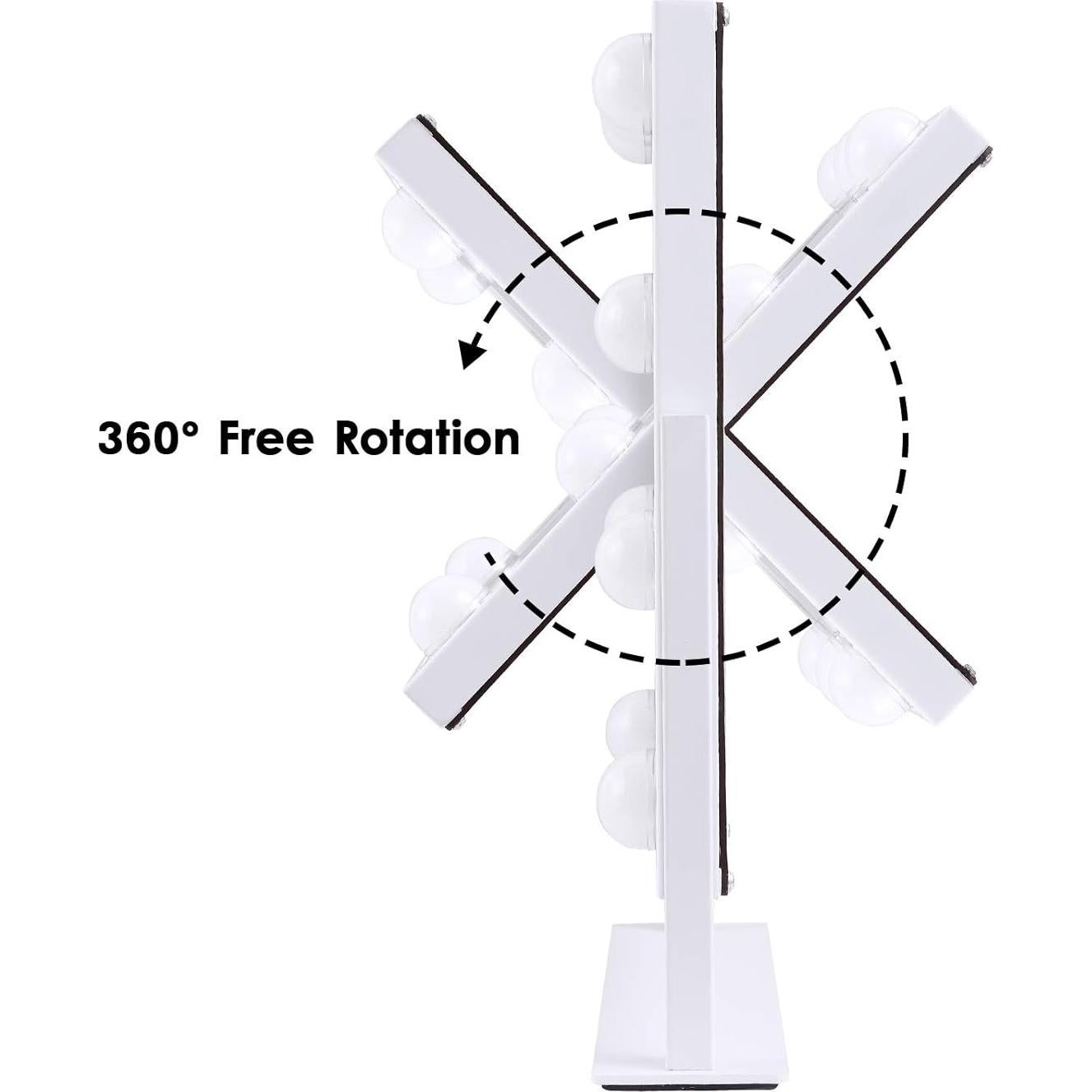 Espejo de Maquillaje Iluminado BWLLNI 30.48x35.56 cm LED 3 Colores