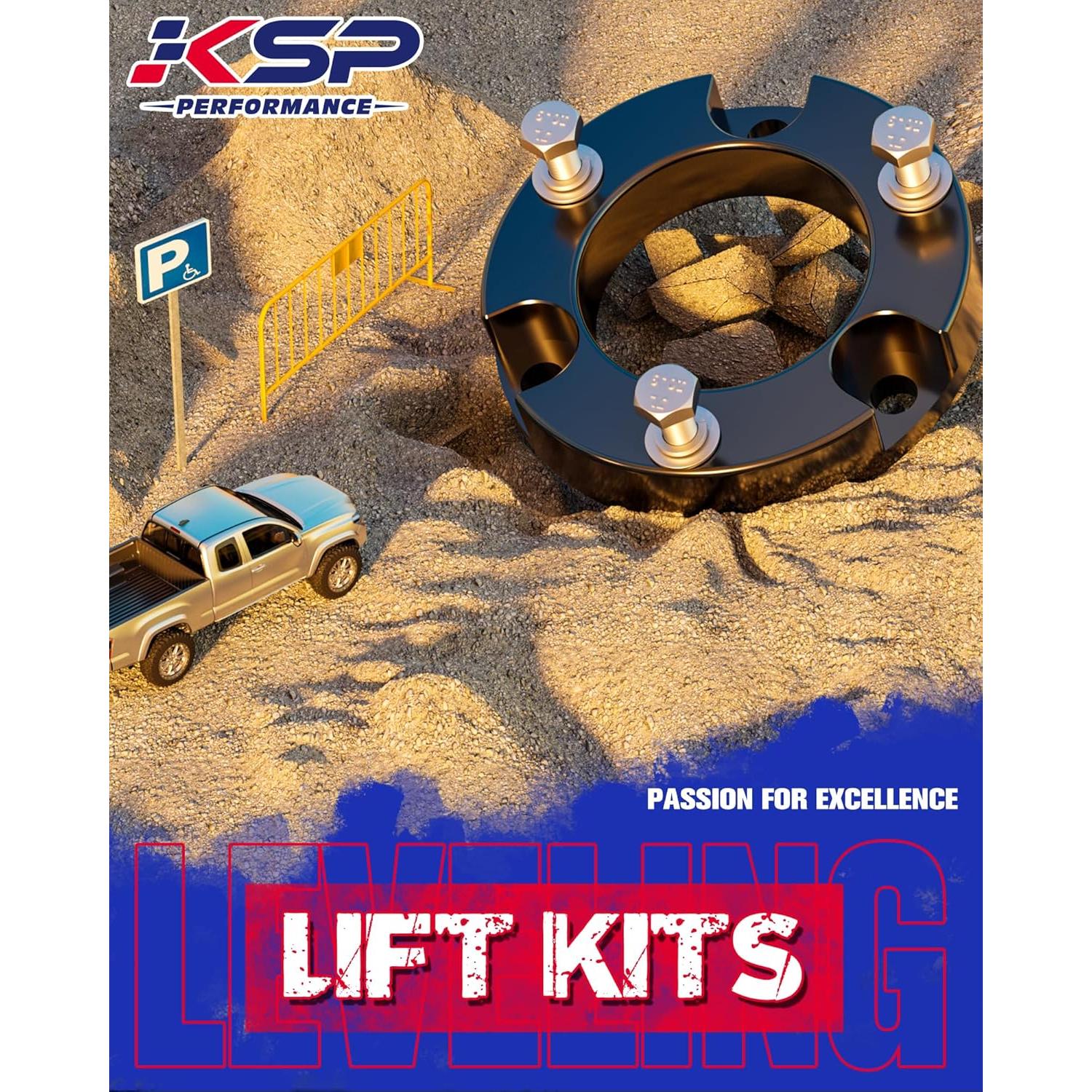 KSP Kit de Elevación Frontal 1.5" para Toyota Tacoma 2005-2023