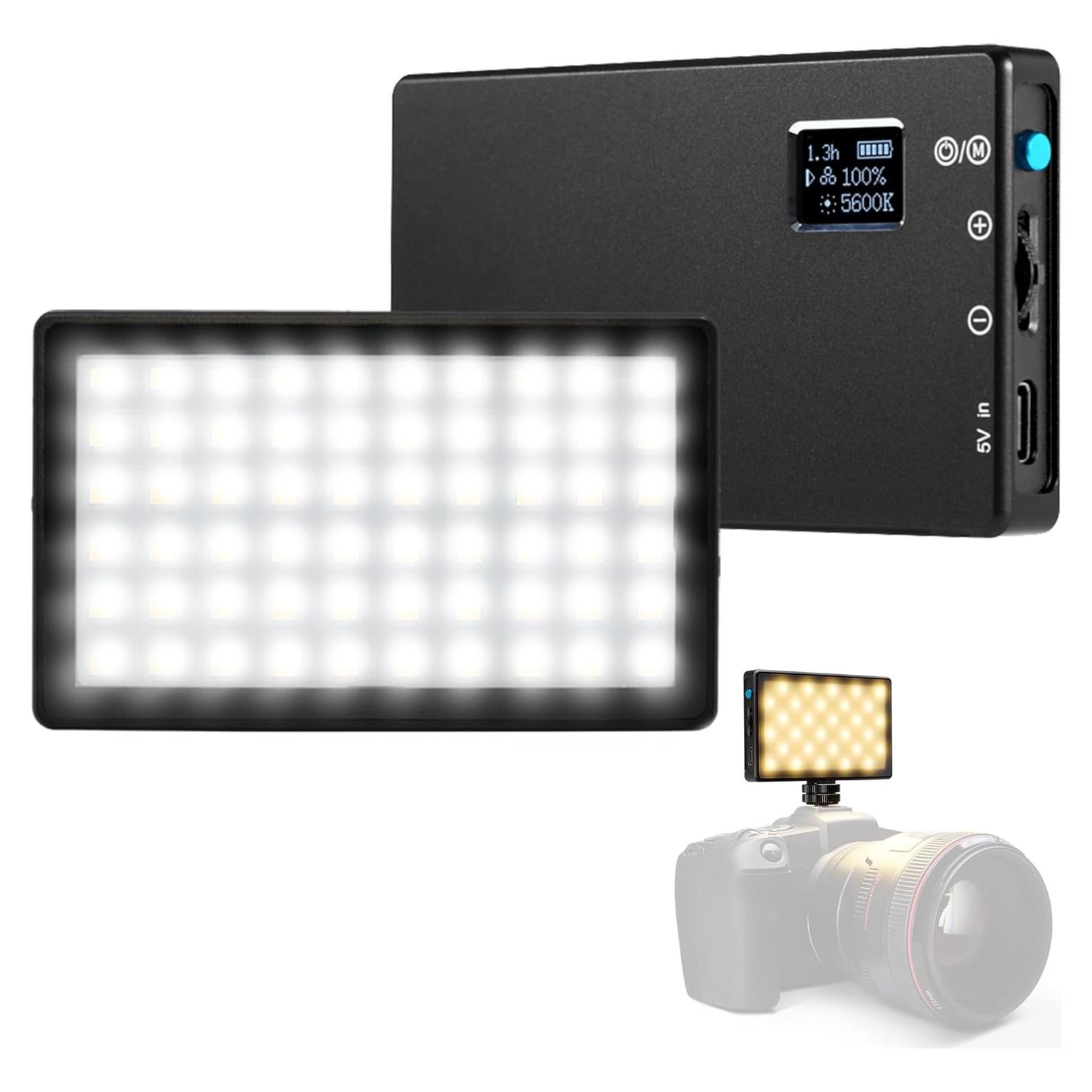Bicolor Panel Mini LED Light for Professional DSLR Cameras | Adjustable Panel Mini, LCD Display | Photo and Video Lighting, Long Battery Life | Fits Sony, Nikon, Canon, Fuji, Panasonic