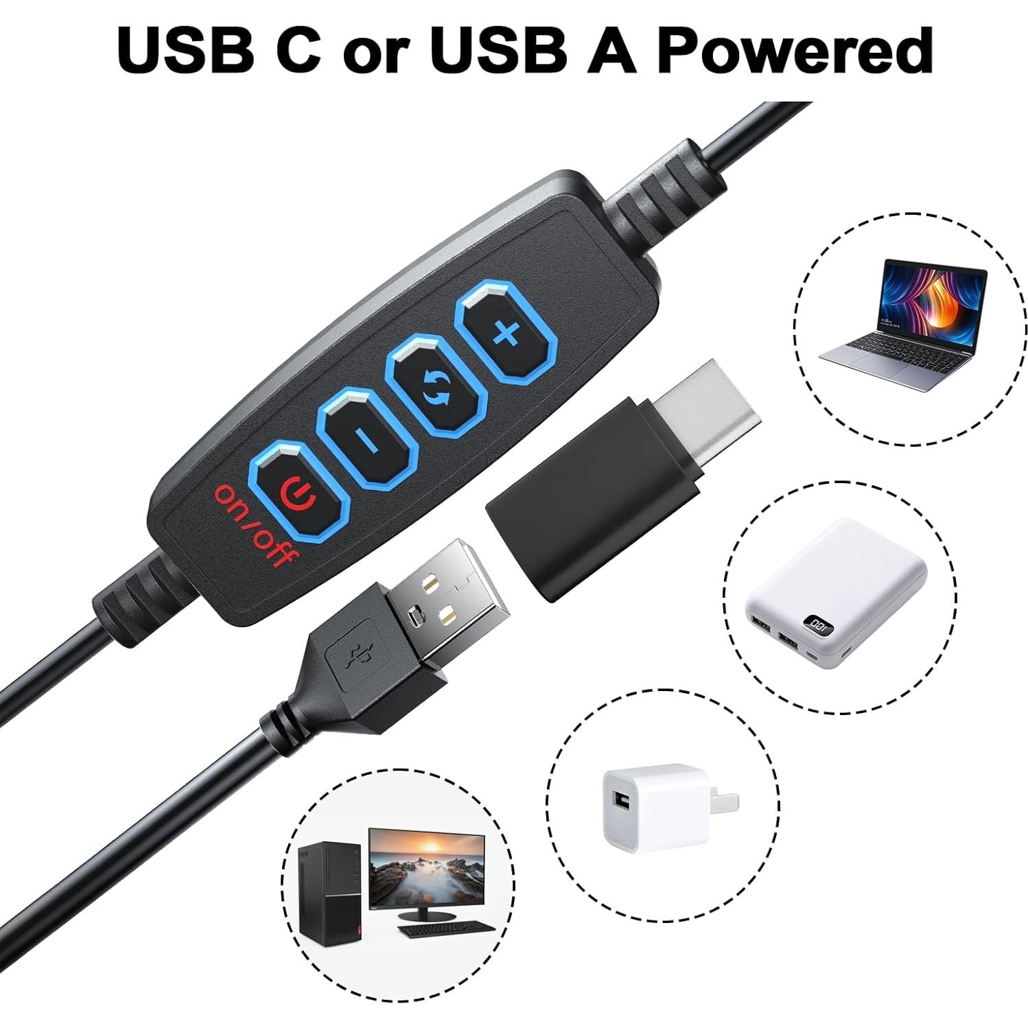 Anillo de Luz LED Clip para Laptop Baoyi MY048 10 Niveles Brillo