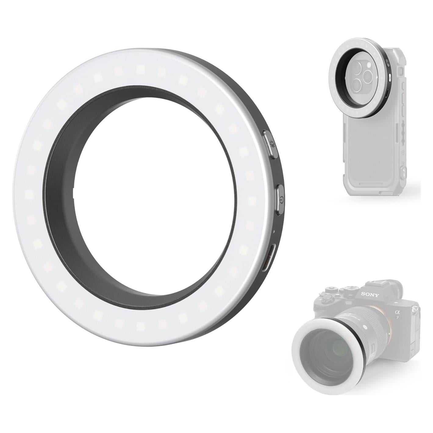 Luz LED de Anillo Bi-Color SmallRig Vibe P30 67mm 3W