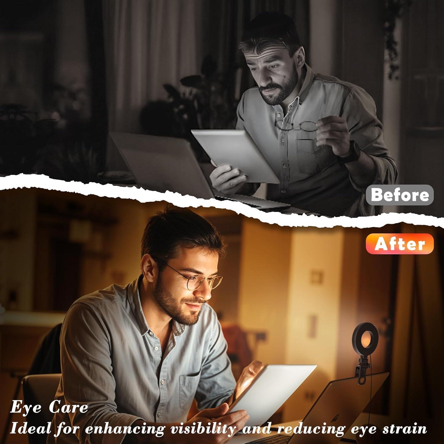 Luz de Anillo LED Mojimdo 3.5" Regulable con Temporizador