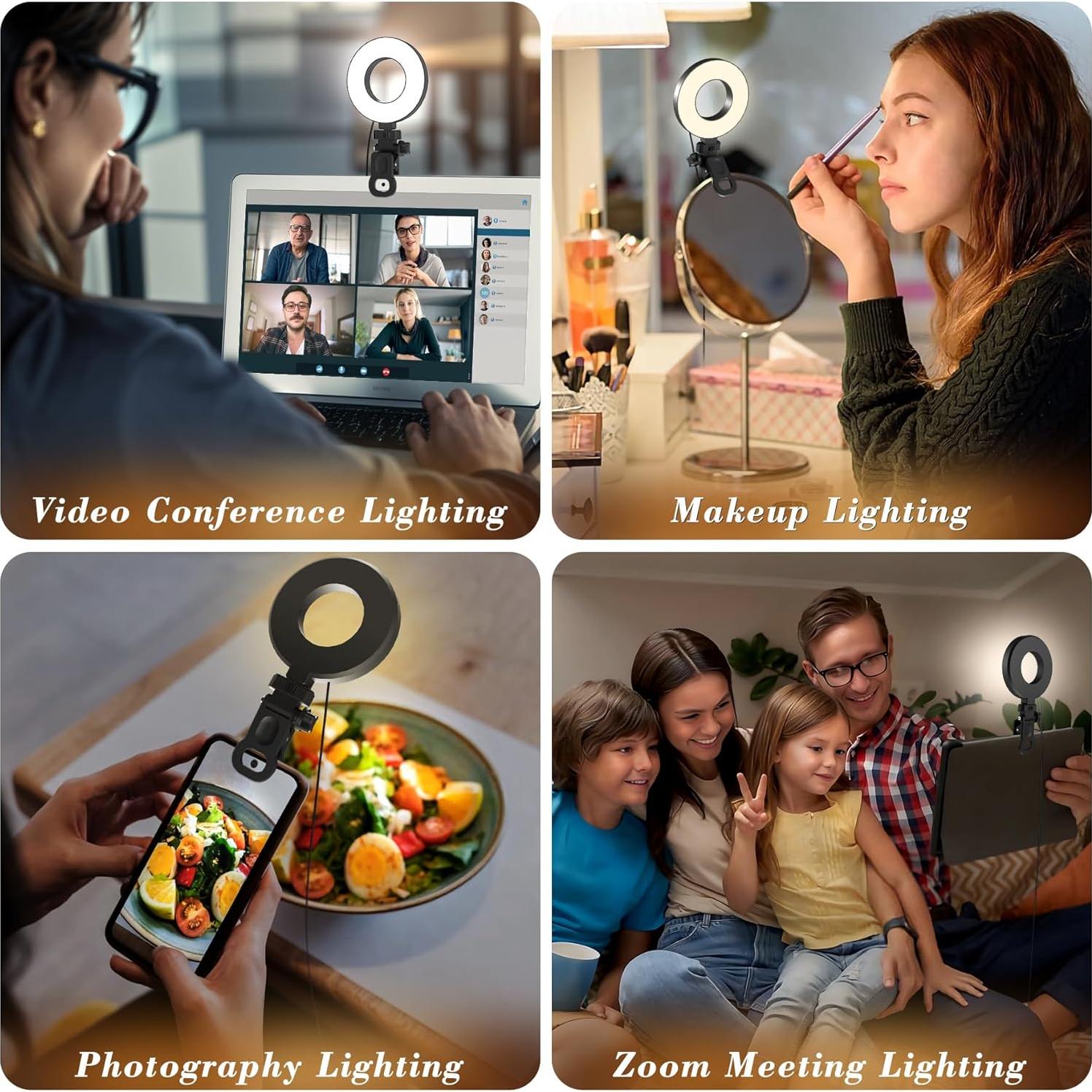 Luz de Anillo LED Mojimdo 3.5" Regulable con Temporizador