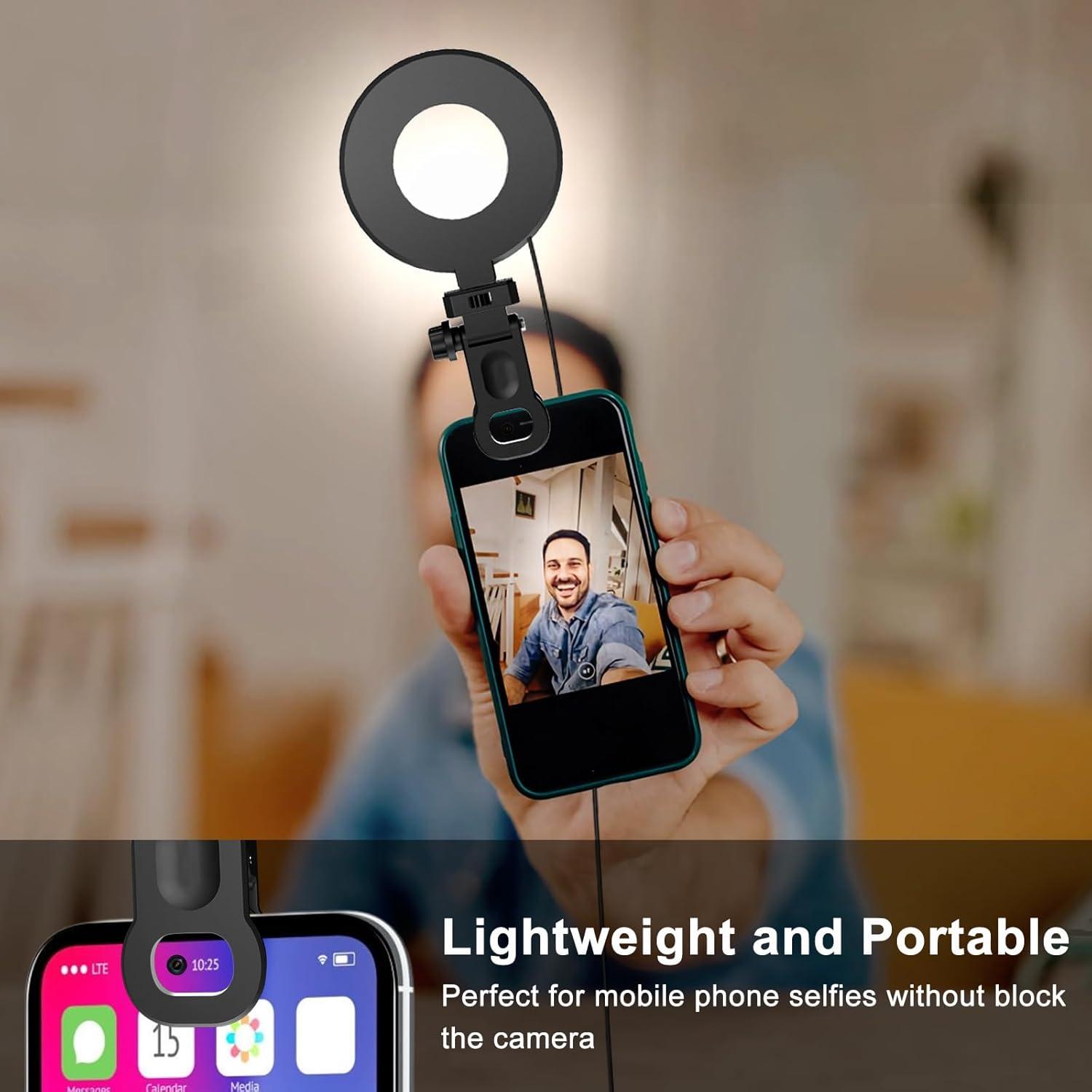 Luz de Anillo LED Mojimdo 3.5" Regulable con Temporizador