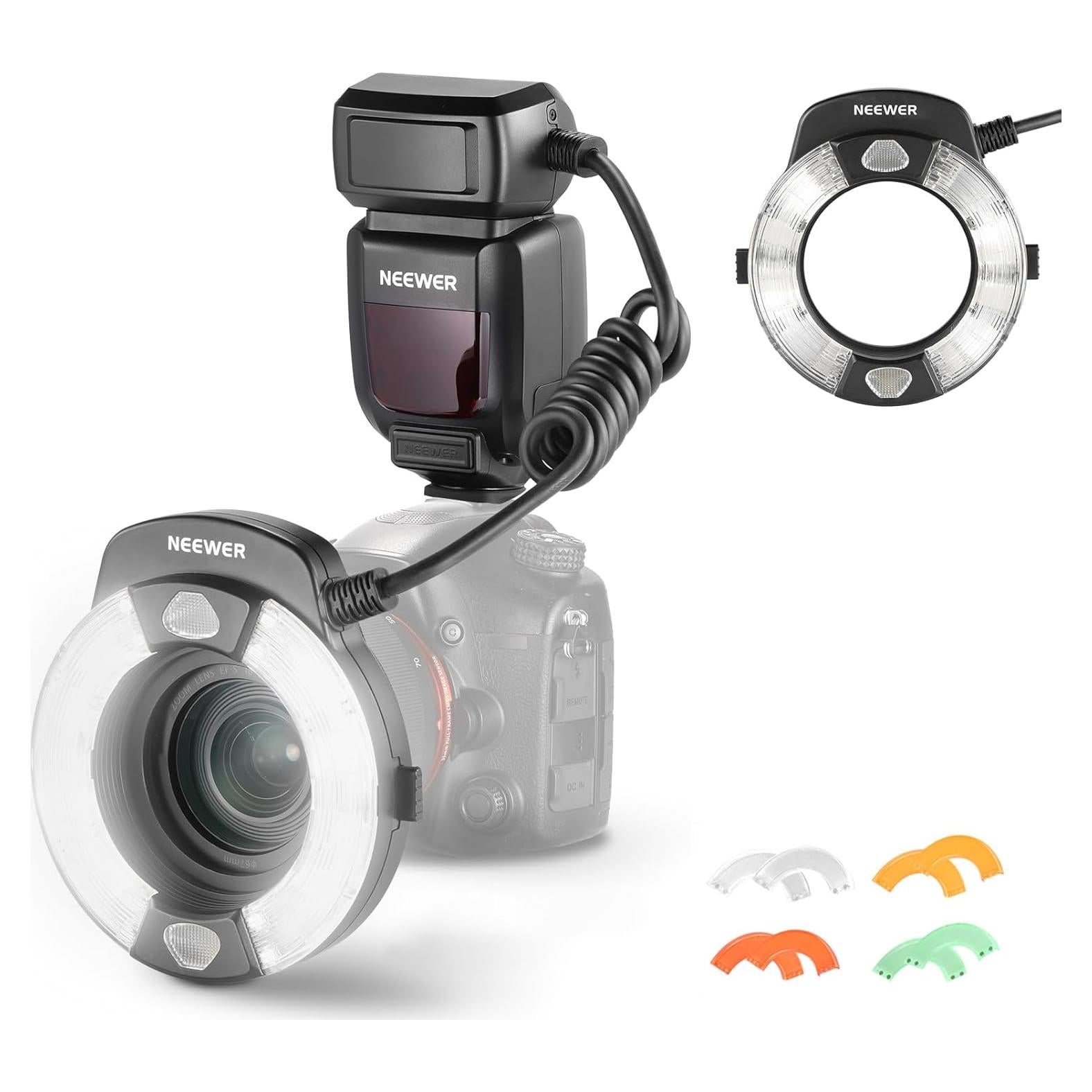 Flash Anillo Macro NEEWER RF1-S 76Ws GN15 para Cámara Sony