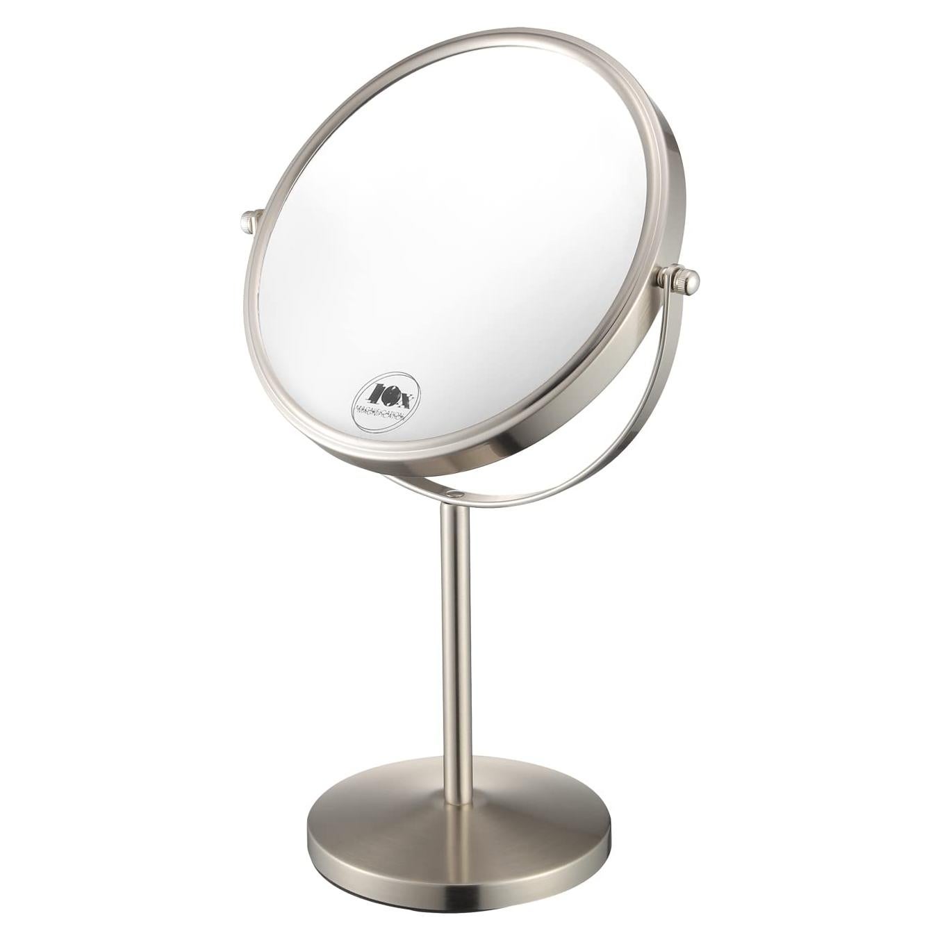 Espejo de Maquillaje ALHAKIN 20 cm Doble Cara 1X/10X Niquel