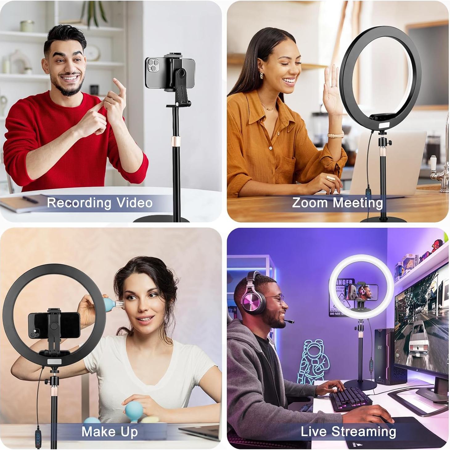 Luz de Anillo LED Sensyne 30.5 cm con Soporte y Control Remoto