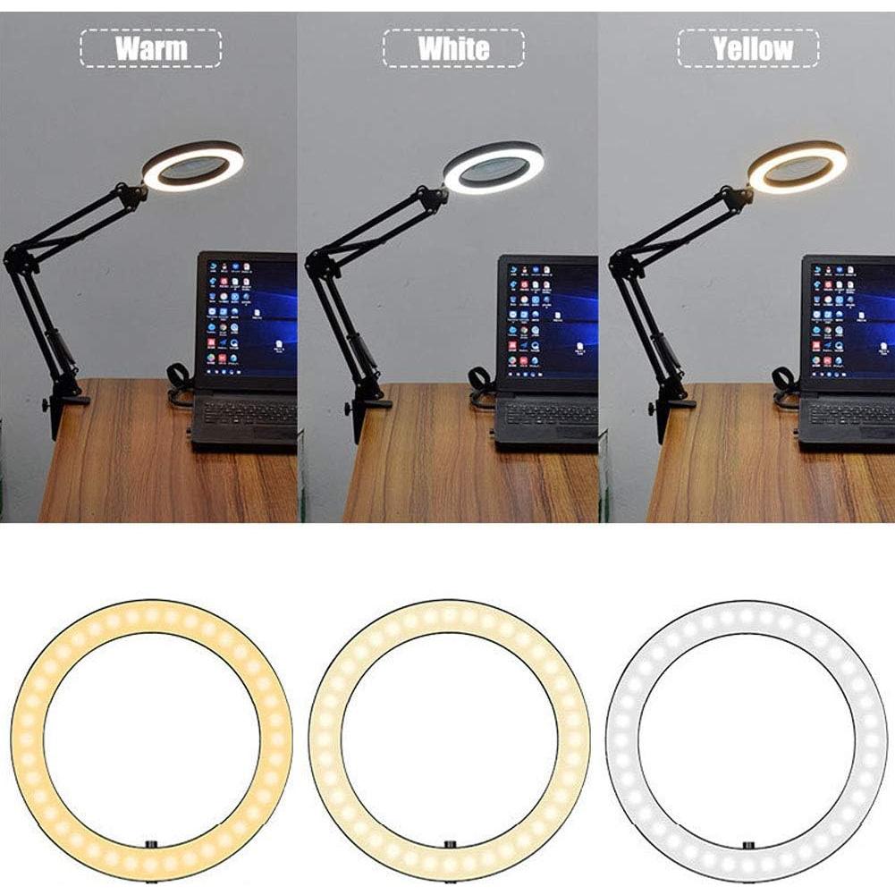 Cabezal de Anillo de Luz LED ZJchao 18W 26cm Ajustable