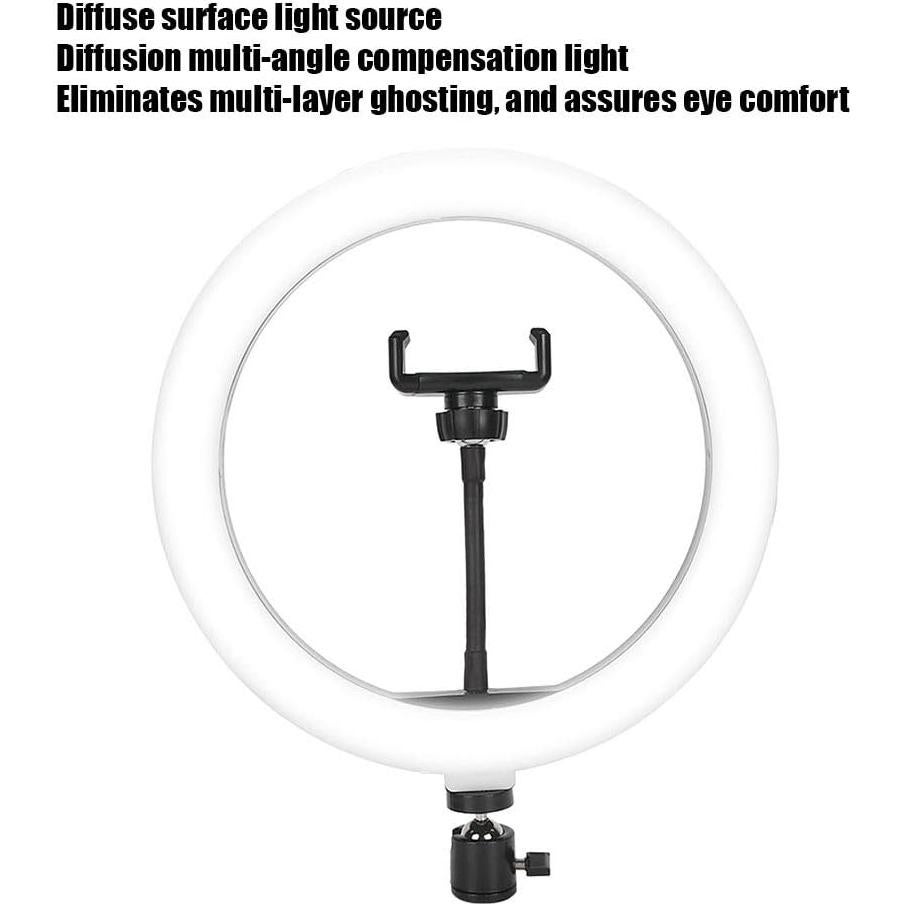 Cabezal de Anillo de Luz LED ZJchao 18W 26cm Ajustable