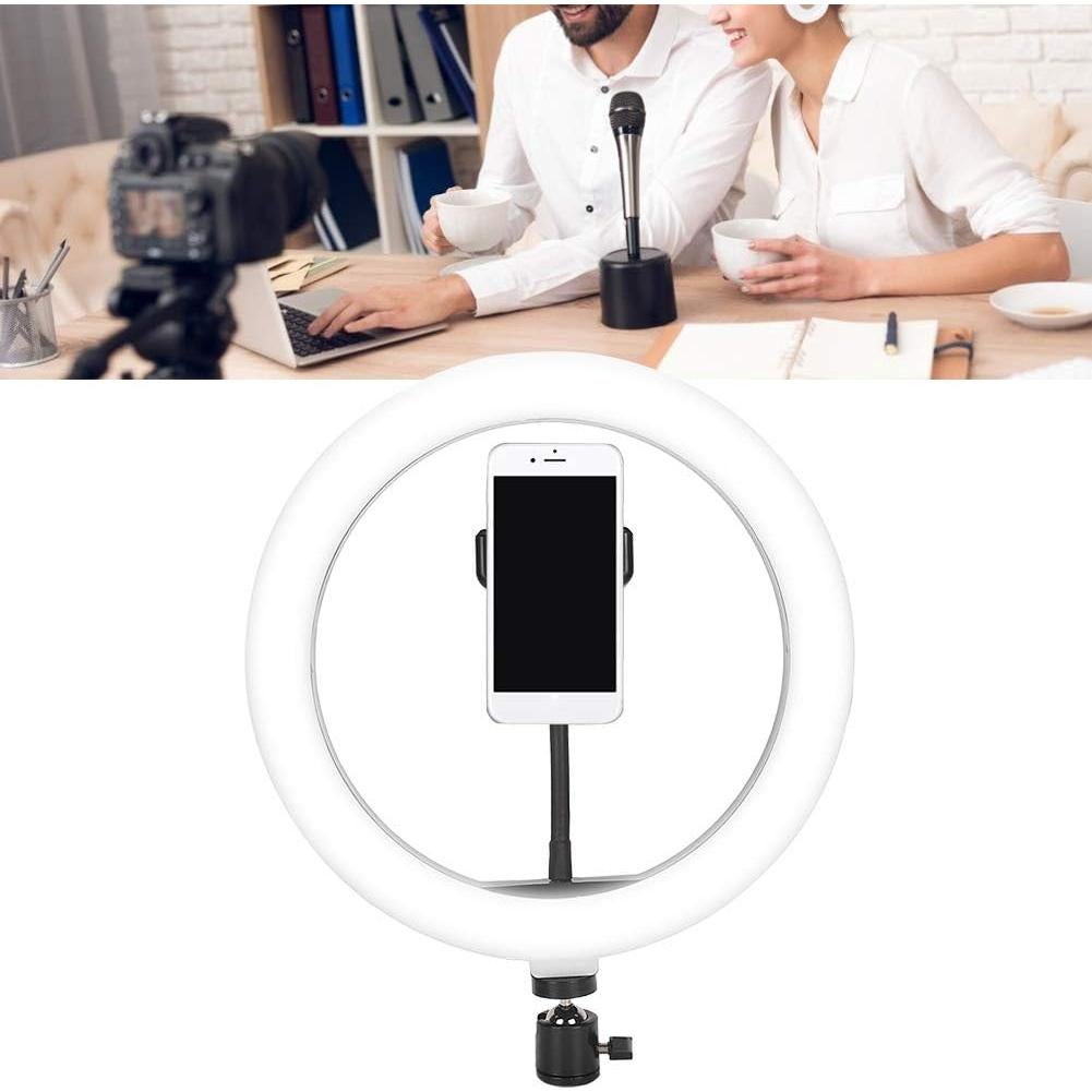 Cabezal de Anillo de Luz LED ZJchao 18W 26cm Ajustable